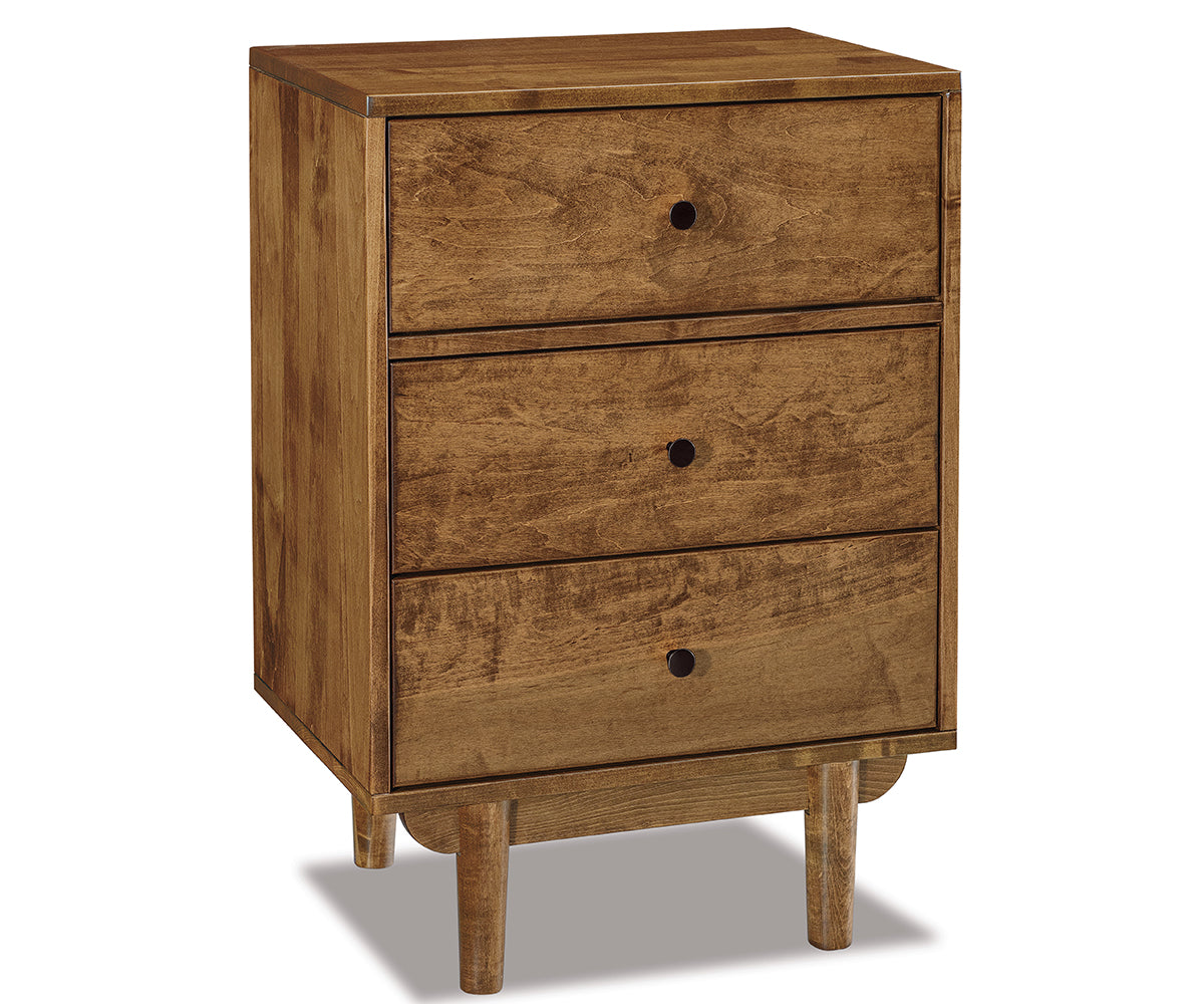 Amish Baymont Three Drawer Nightstand