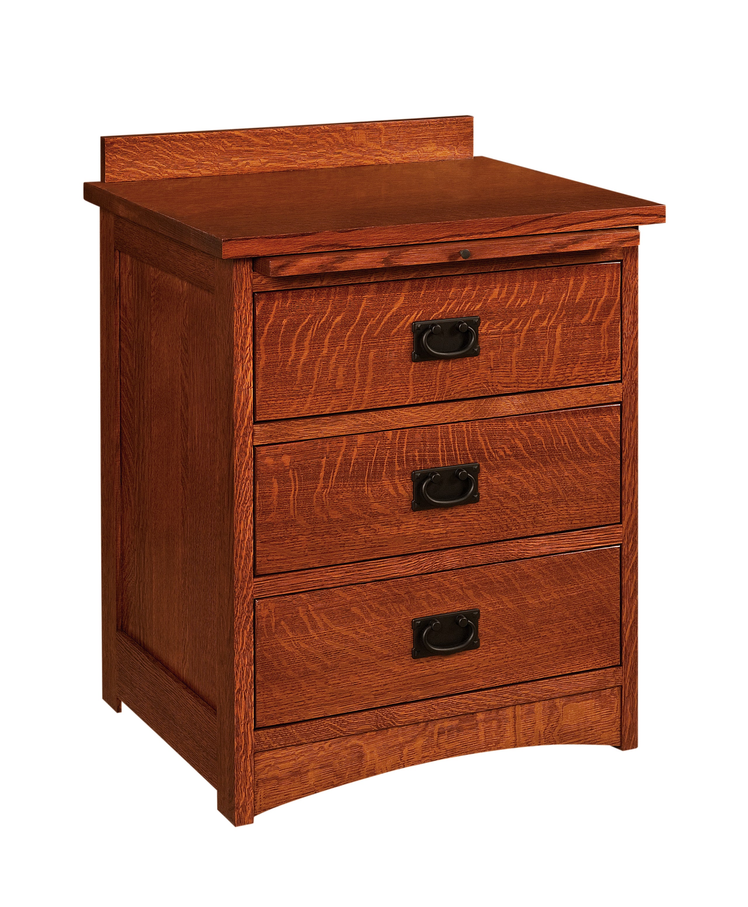 amish jacobson nighstand in quartersawn white oak with michaels cherry stain