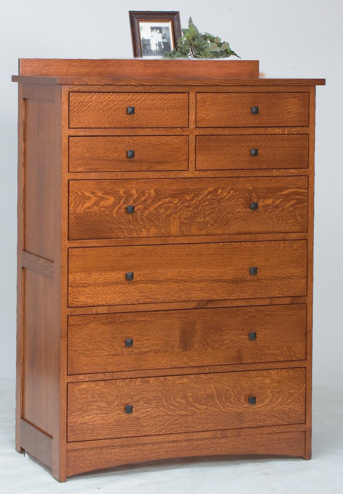 american made amish jacobson chest in quartersawn white oak with michaels cherry stain