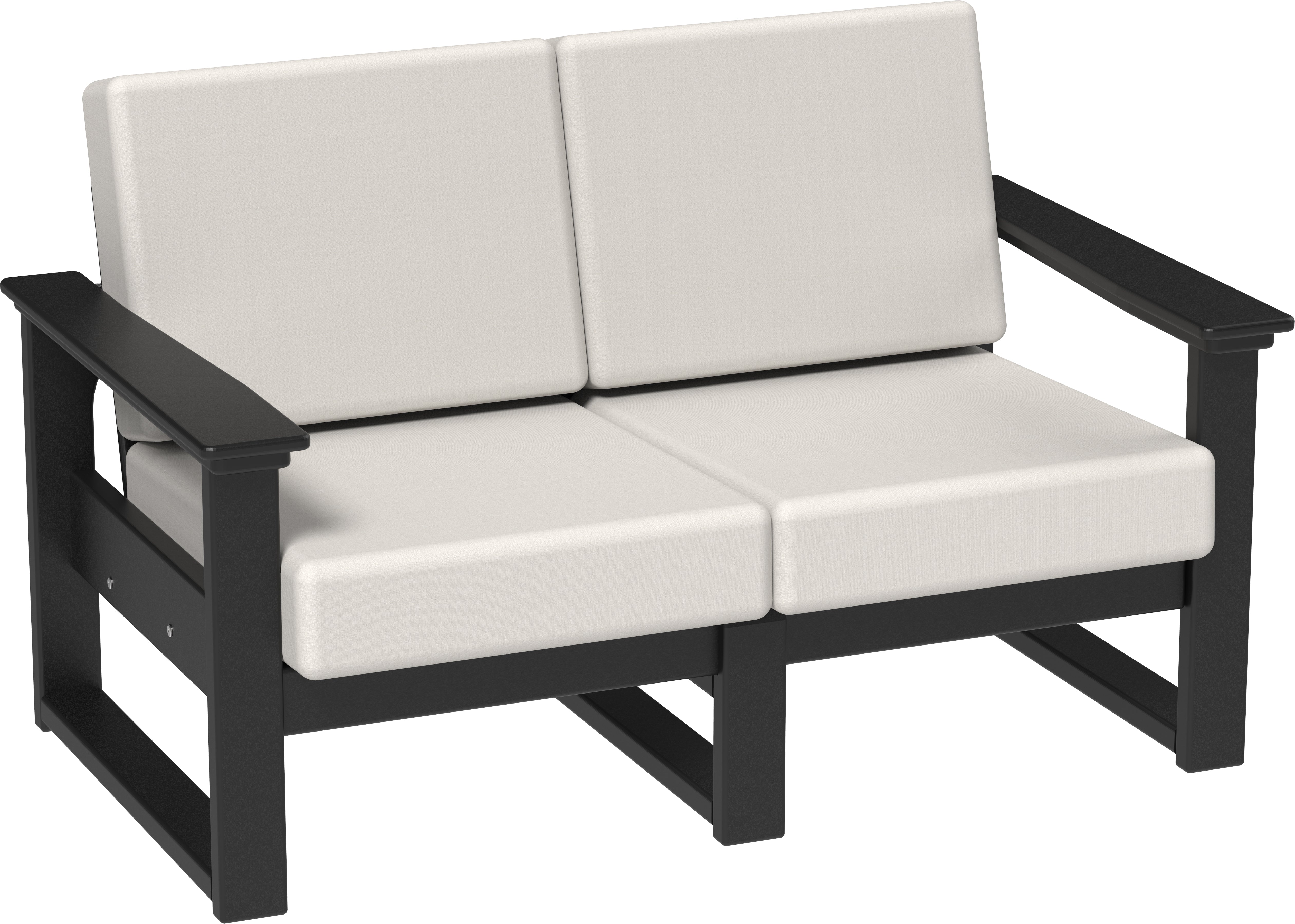 lanai deep seating loveseat in black