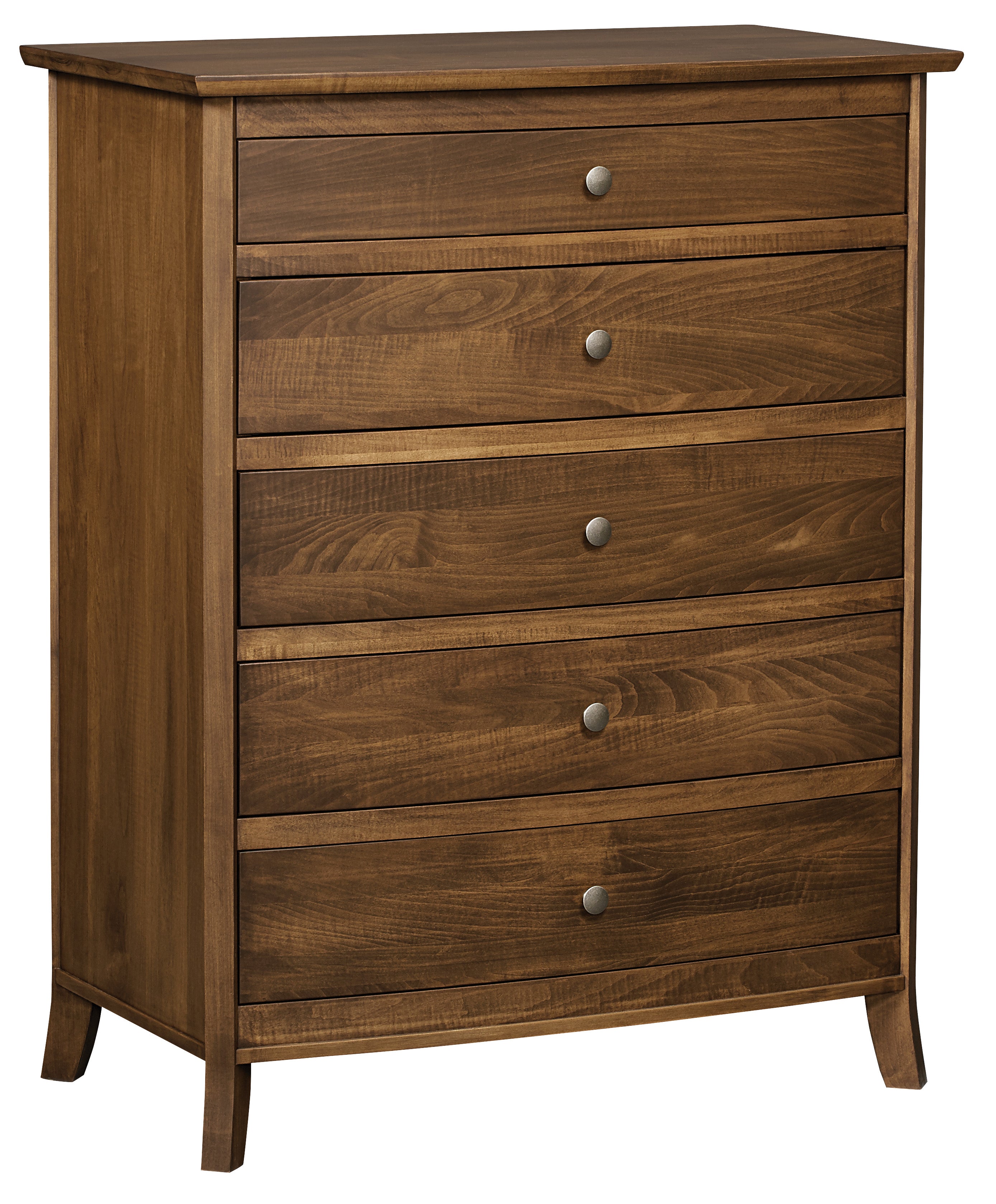 american made amish laurel chest shown in brown maple with a chocolate spice stain