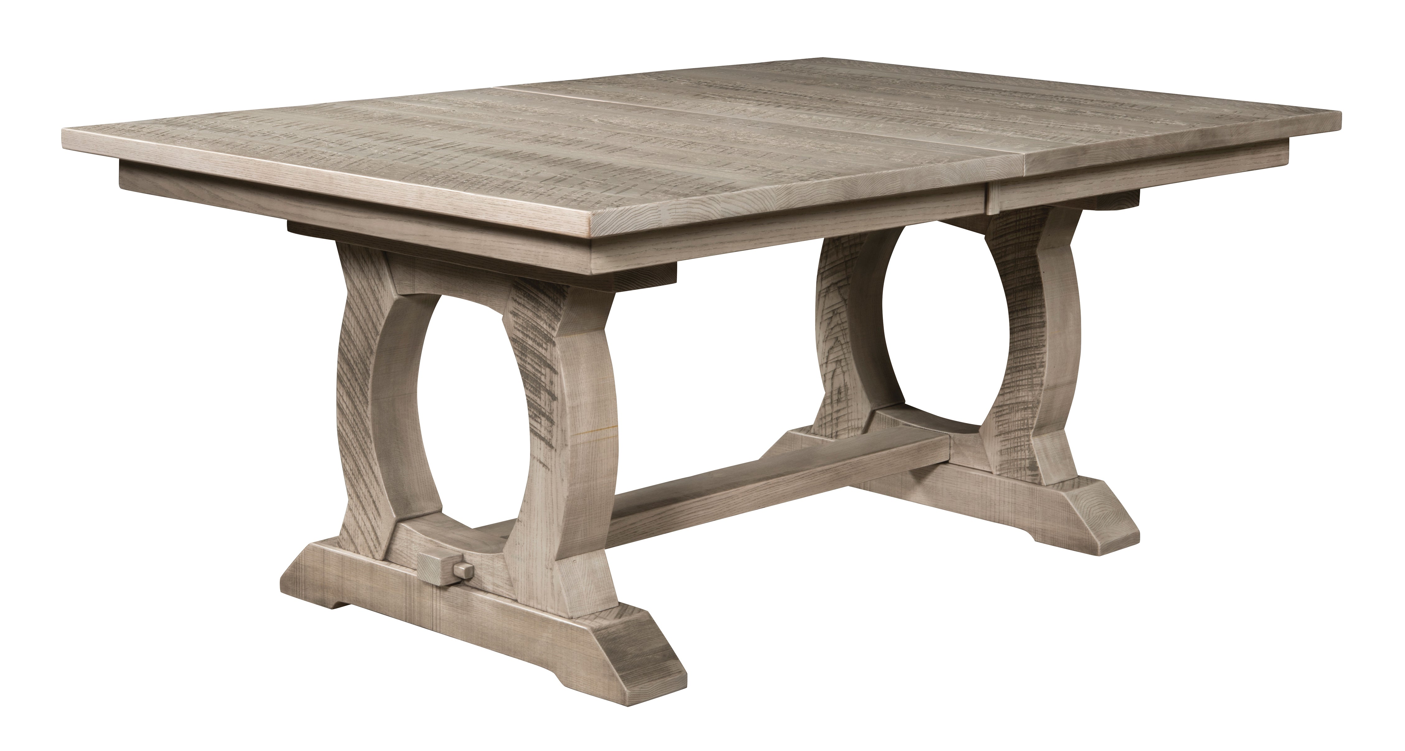 Amish Sawmarks Lincoln Park Double Pedestal Table
