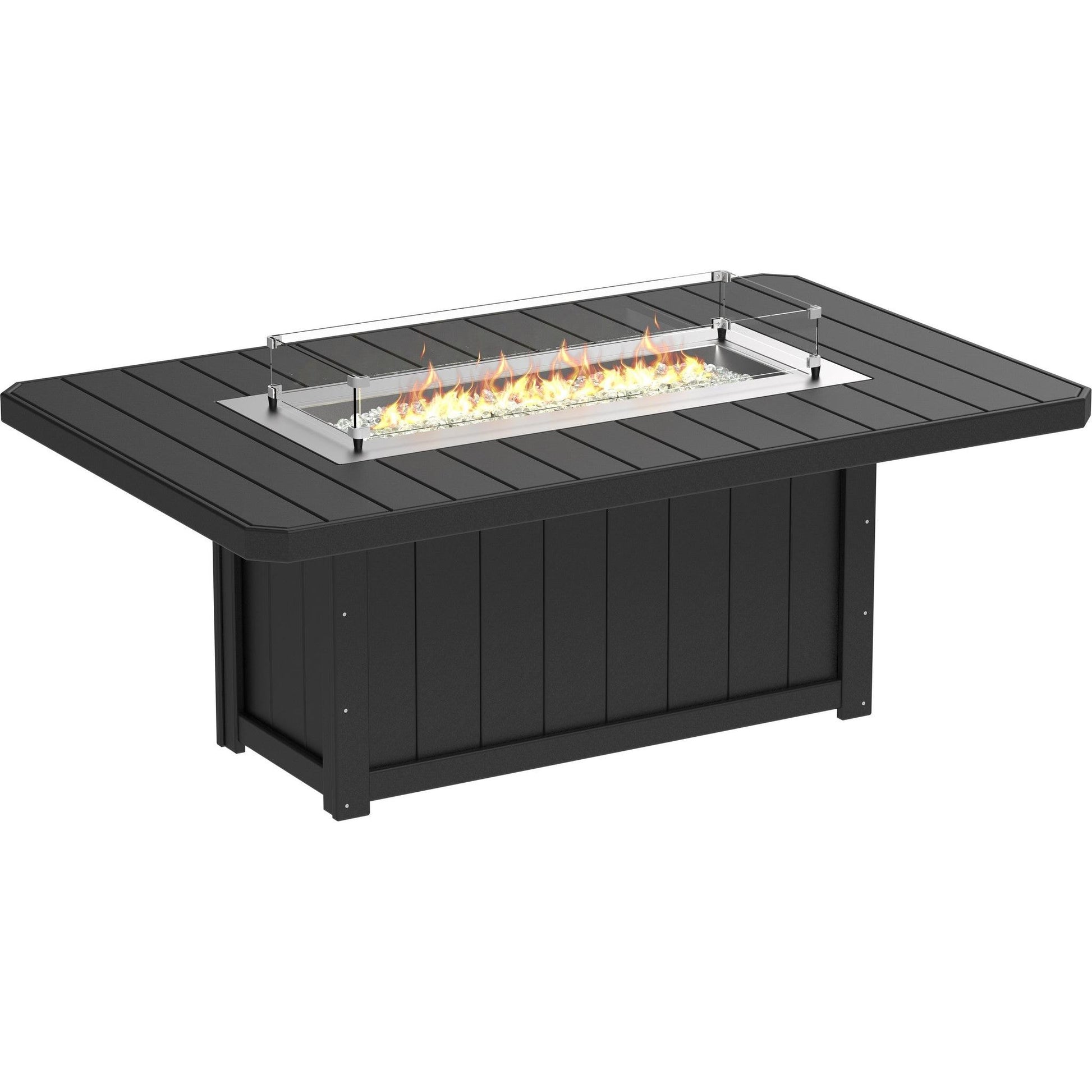Lumin Fire Table 79-DH Rectangular in Black