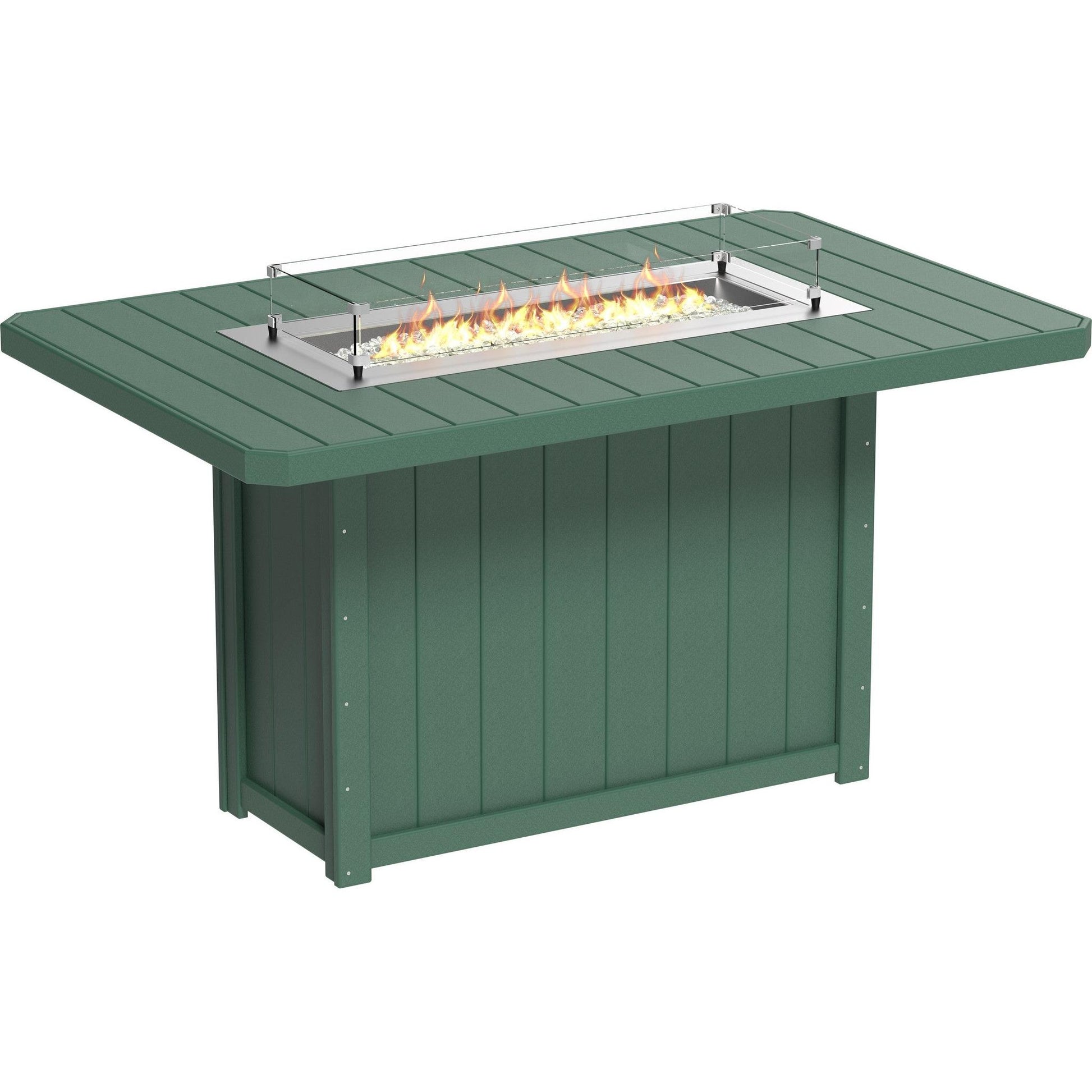 Lumin Fire Table 79-BH Rectangular in Green