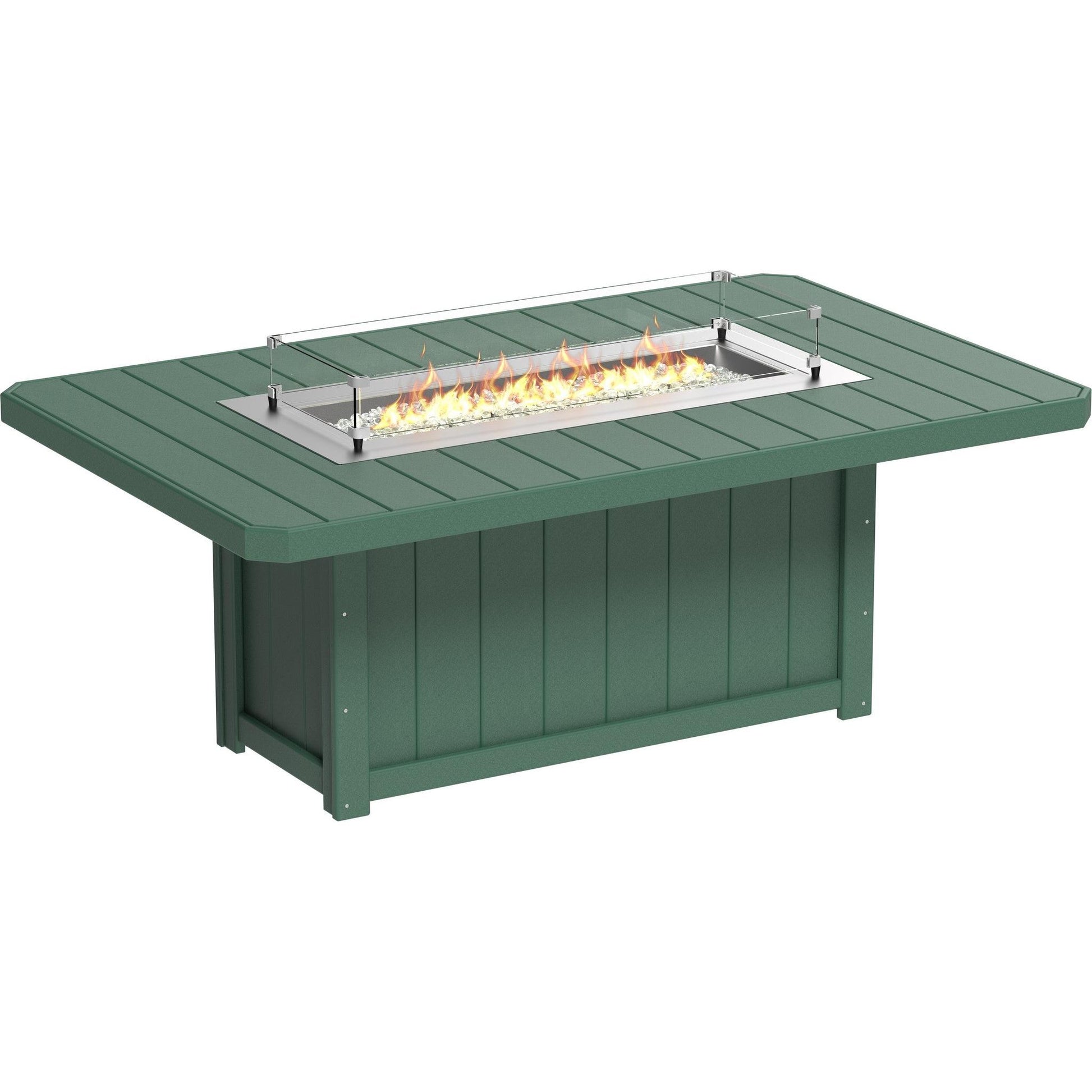 Lumin Fire Table 79-DH Rectangular in Green