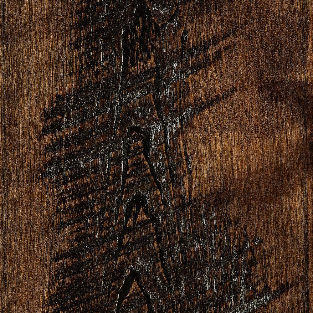 No Distressed Weathered Iron-Rough Sawn Brown Maple