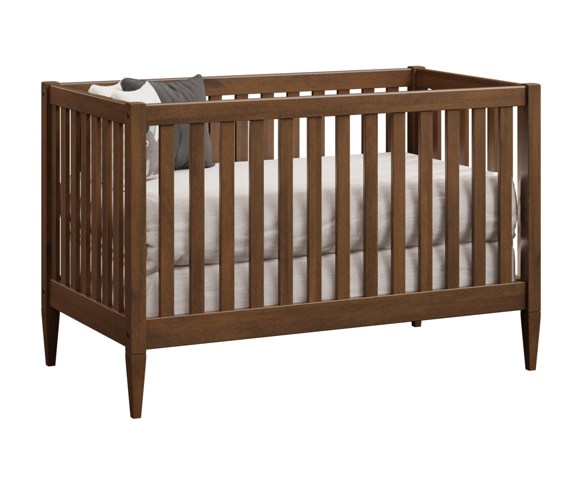 amish willow baby crib in brown maple with stain cappuccino