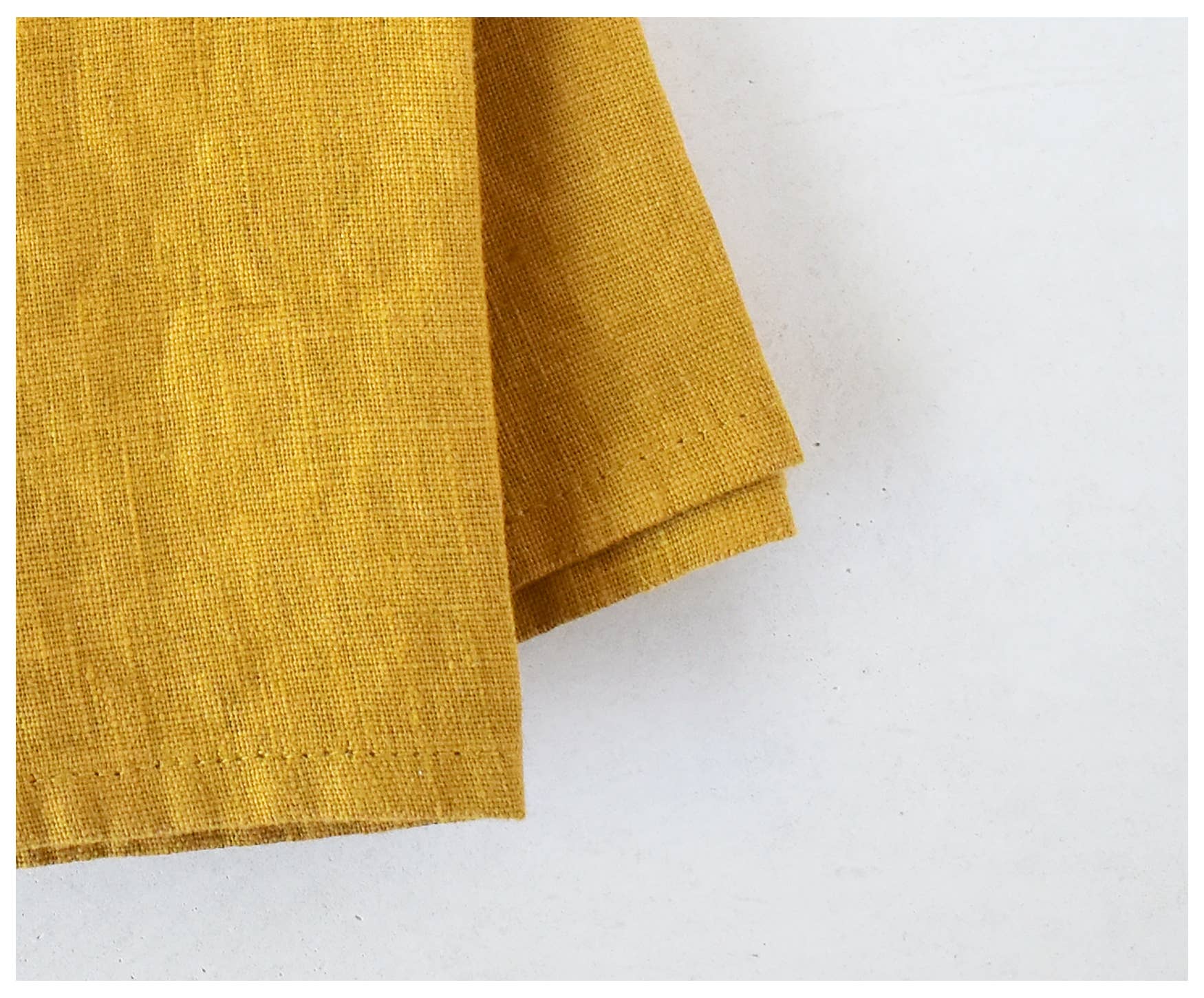 Pair of Linen Napkins - Mustard