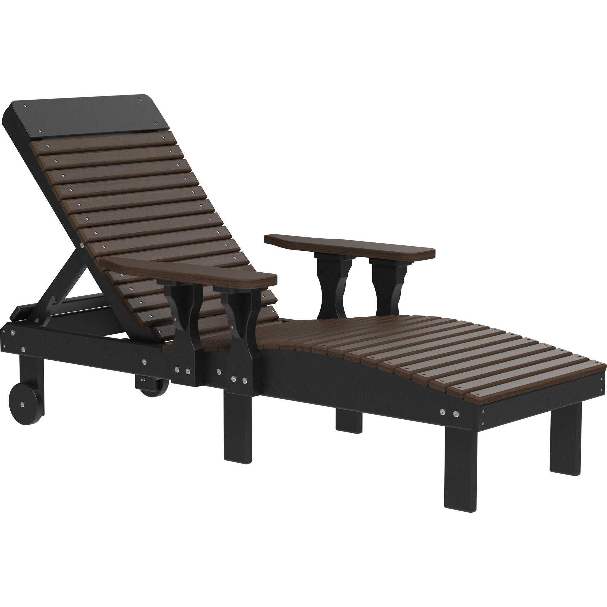 Poly Lounge Chair-Lounge Chair-Brazilian Walnut & Black-The Amish House