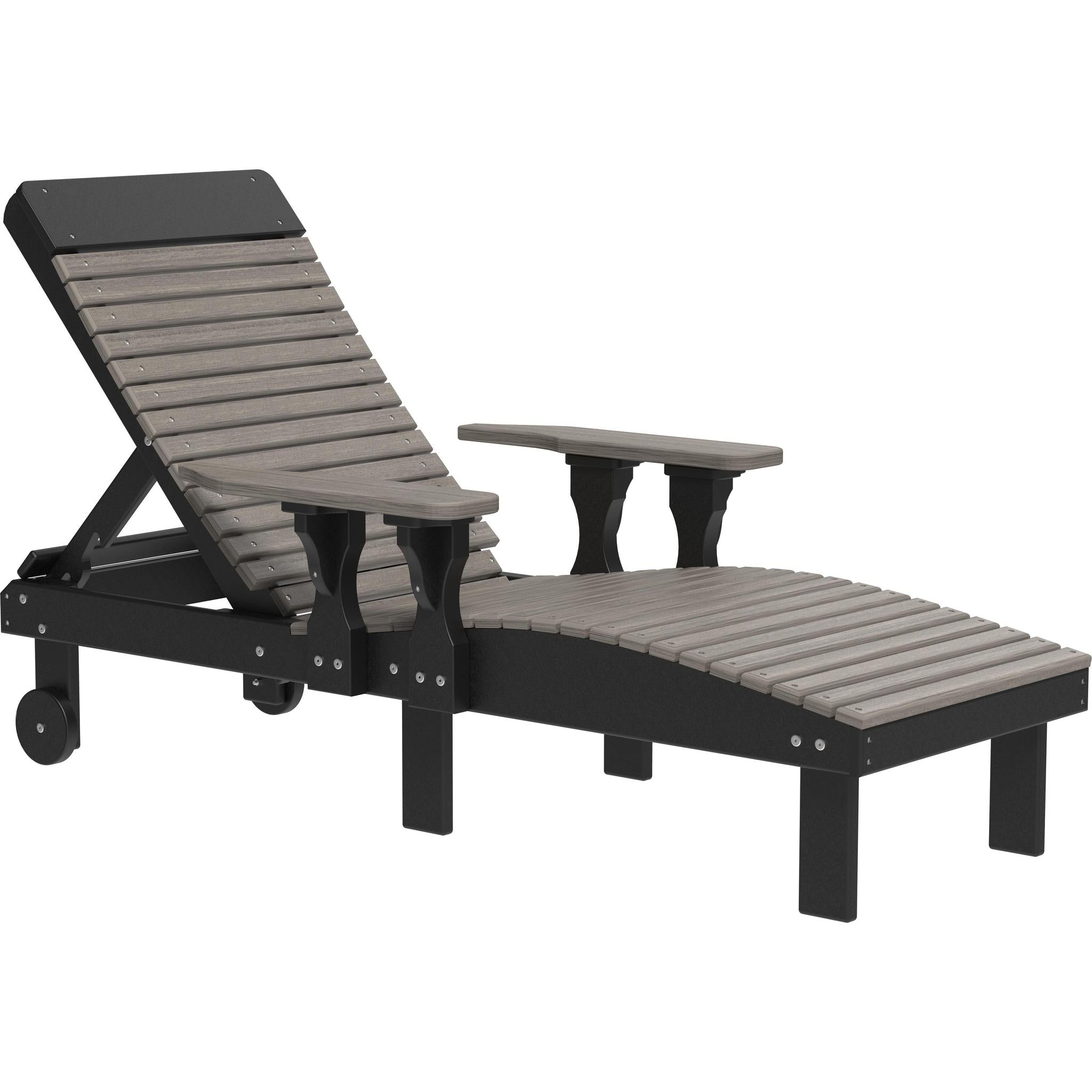 Poly Lounge Chair-Lounge Chair-Coastal Gray & Black-The Amish House