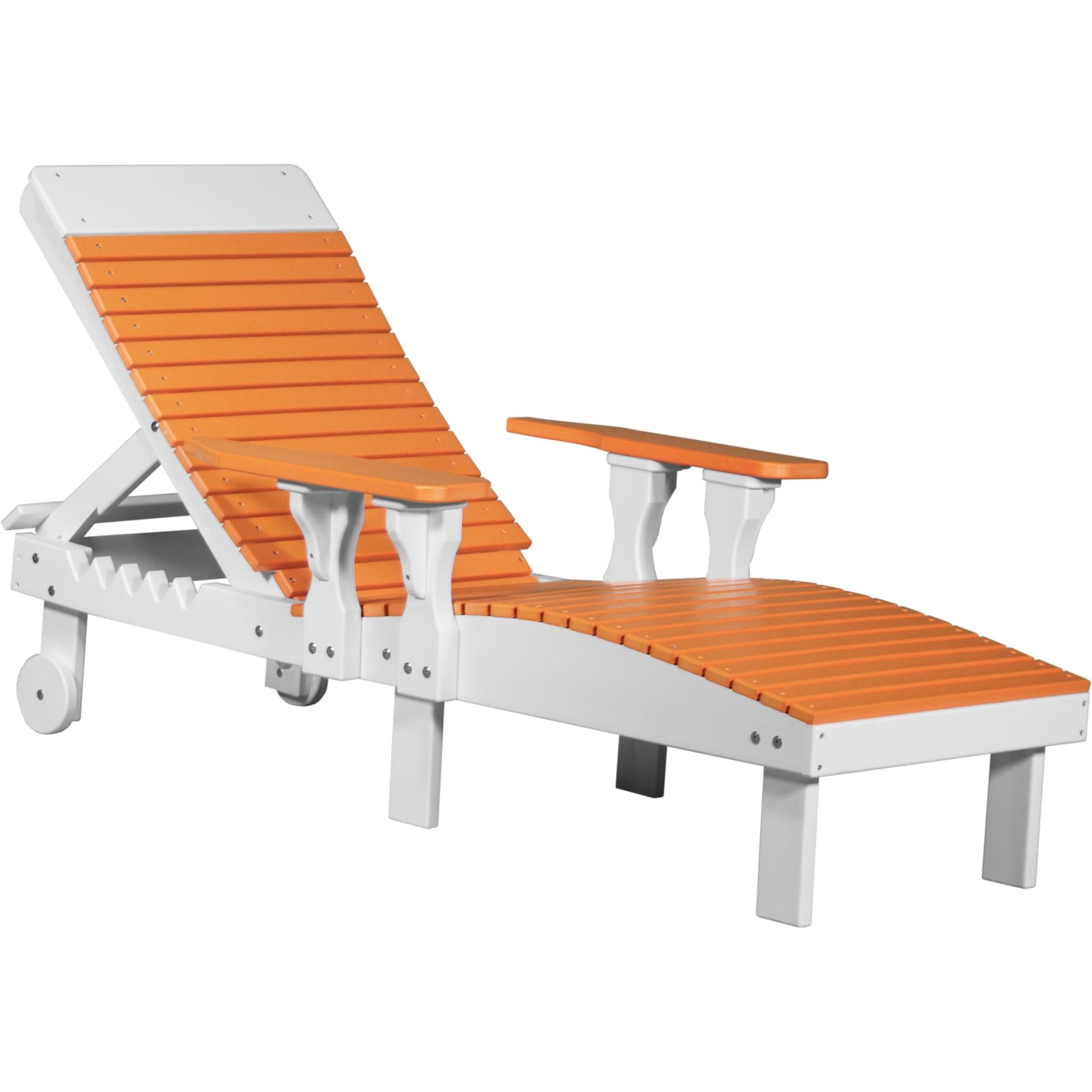 Poly Lounge Chair-Lounge Chair-Tangerine & White-The Amish House