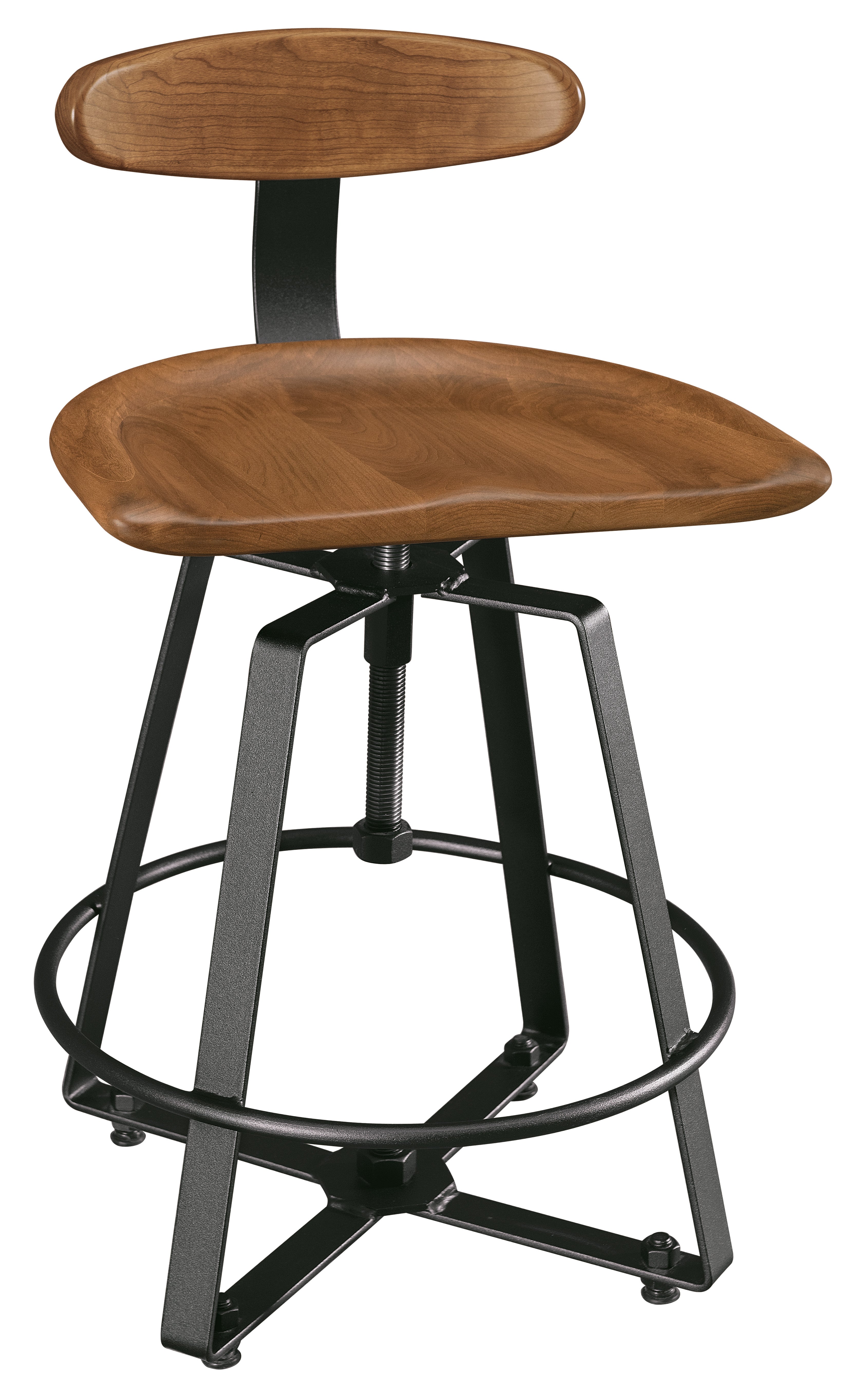 Amish Iron Craft Swivel Barstool