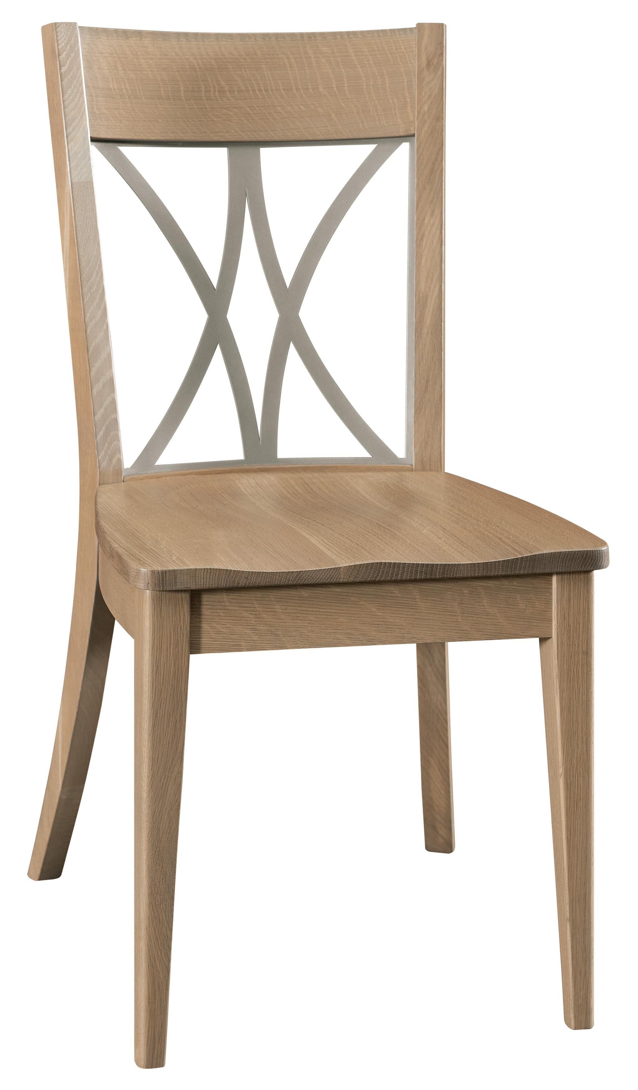 amish north star dining chair in quartersawn white oak with seashell stain