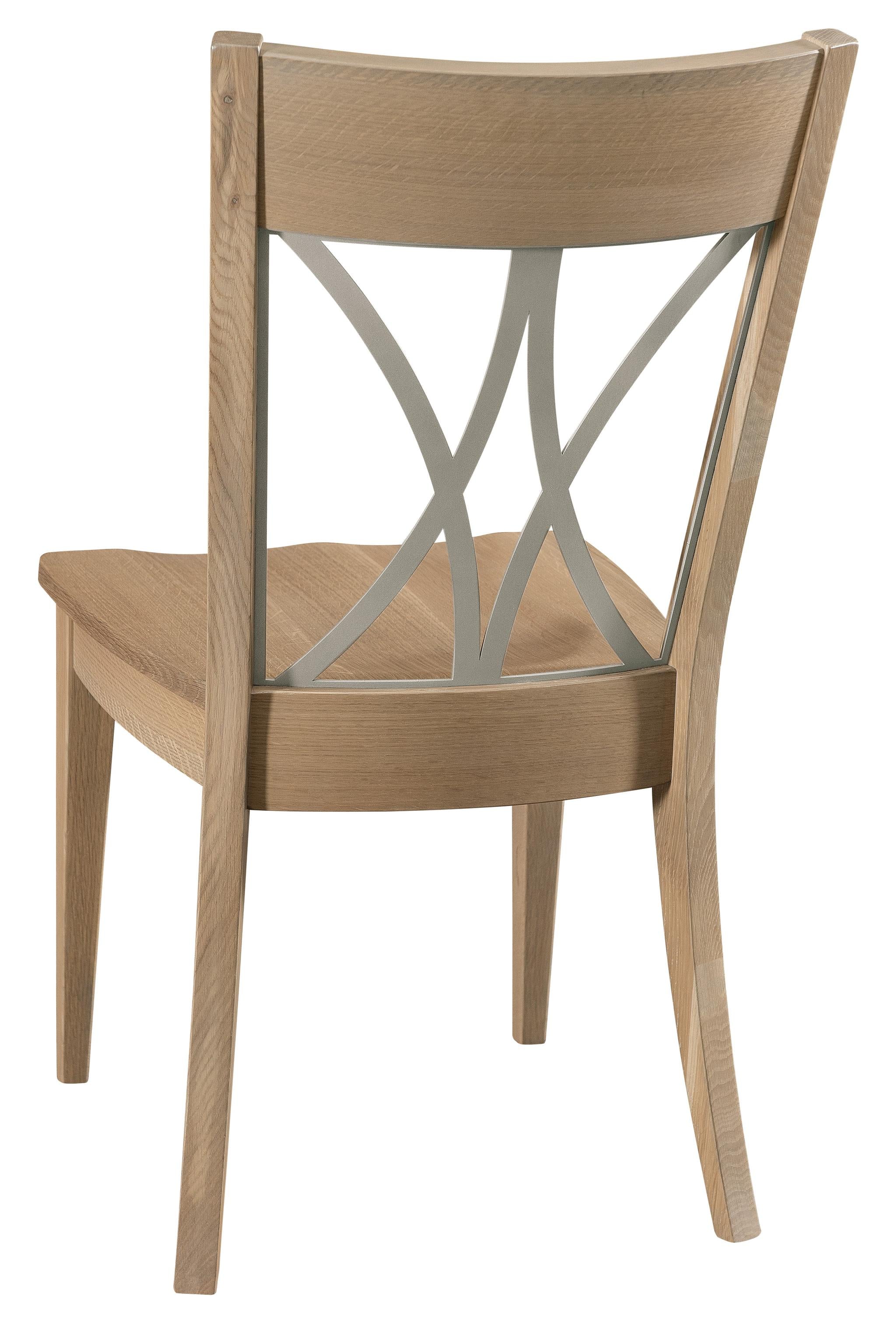 amish north star dining chair in quartersawn white oak with seashell stain