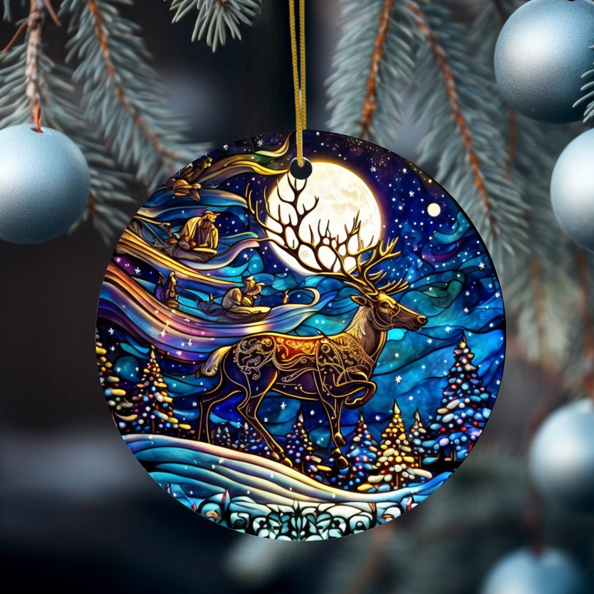 Reindeer Ceramic Ornament - Thumbnail 4