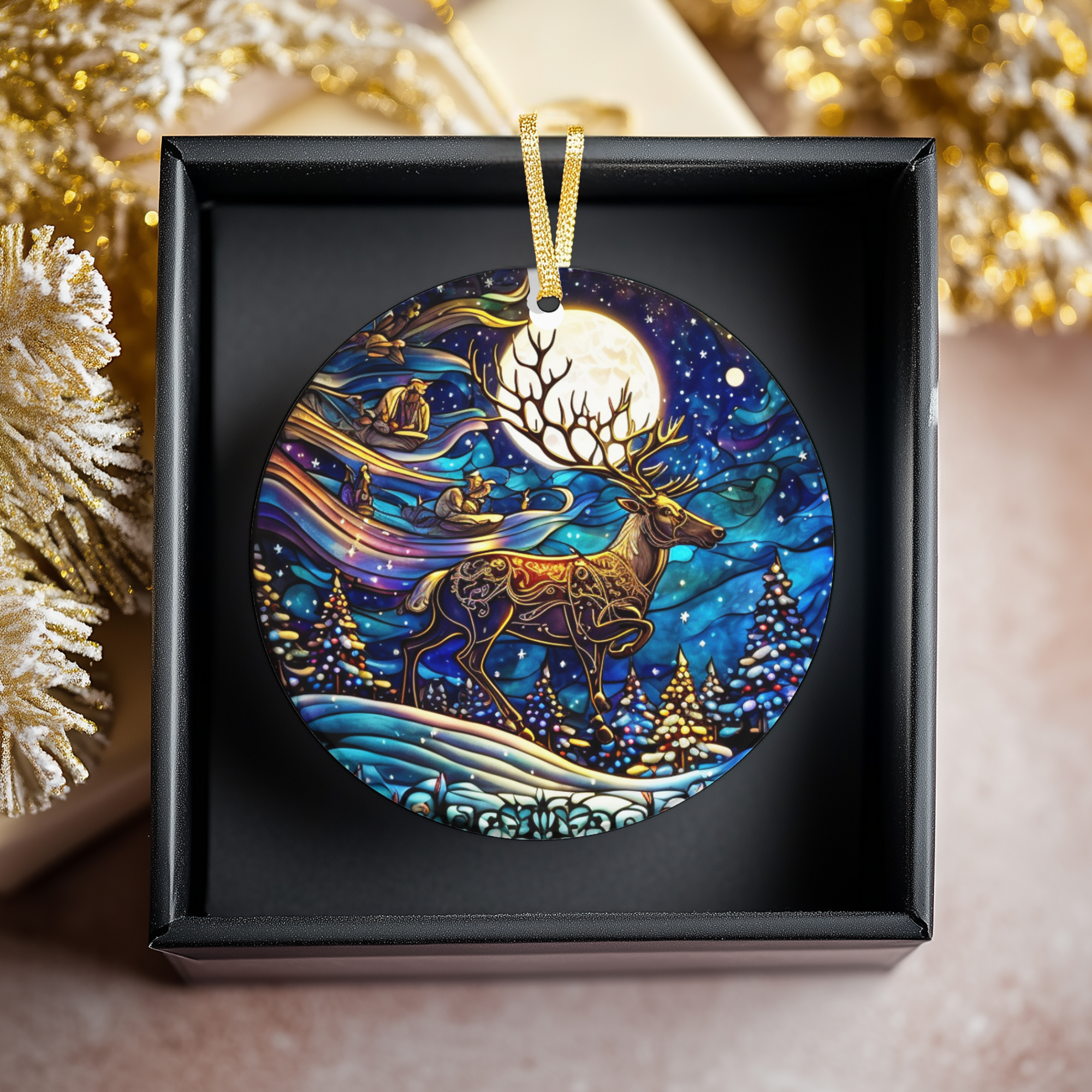 Reindeer Ceramic Ornament - Thumbnail 2