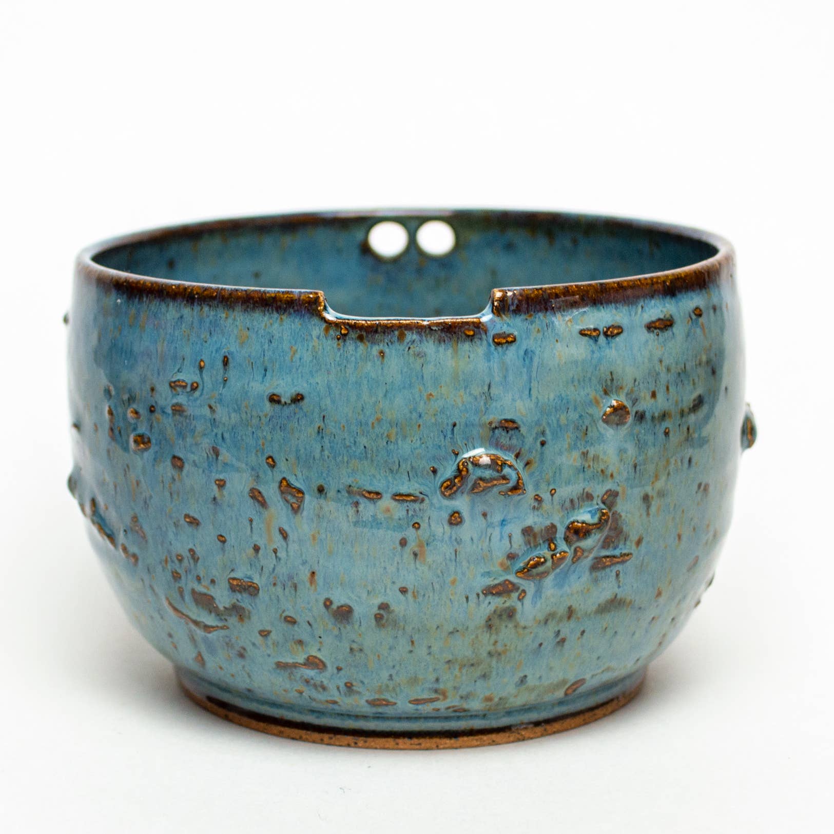 Rice & Noodle Bowl - Handmade - Dark Blue Swirl