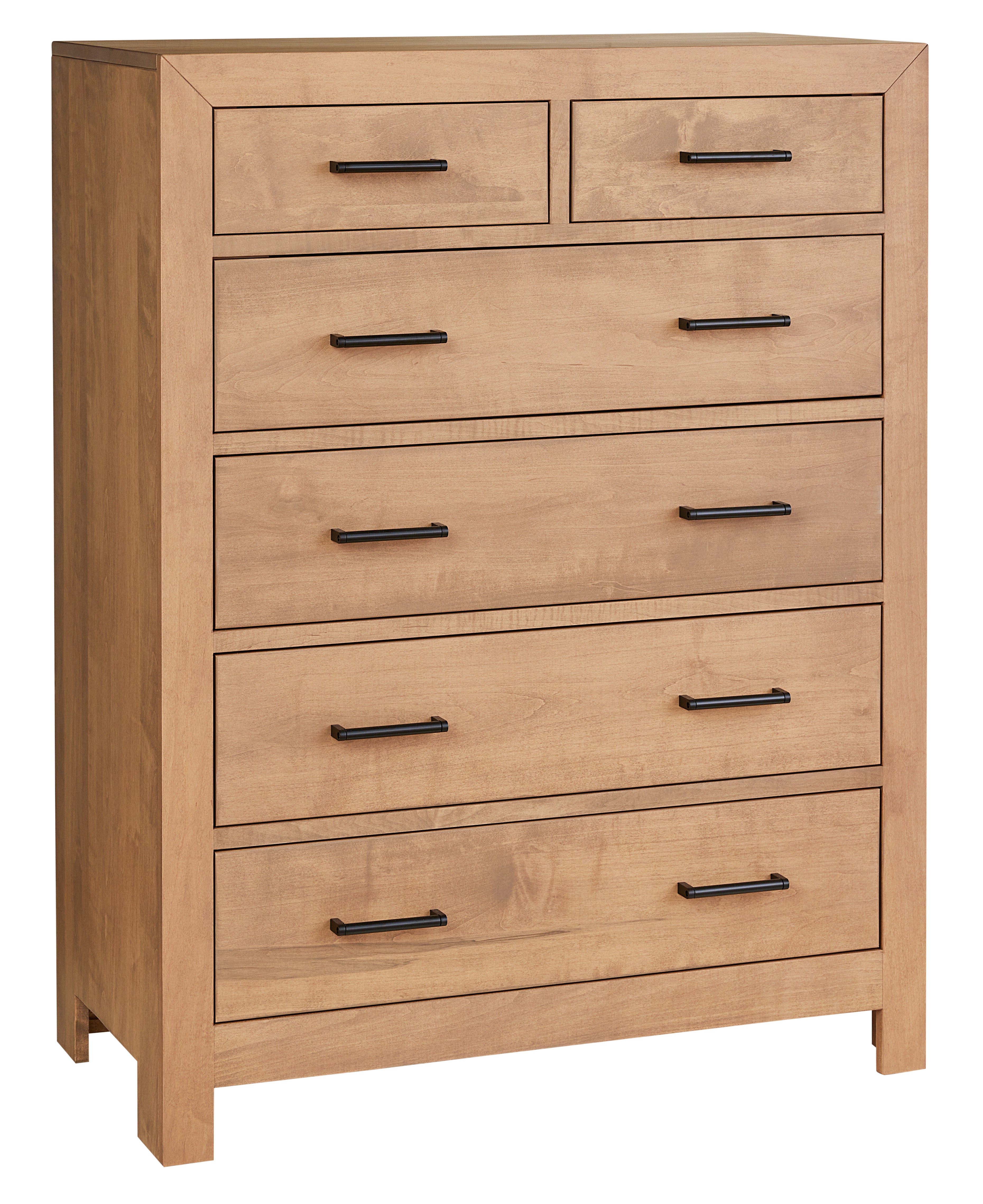 The amish sonoma chest shown in brown maple with a tundra stain