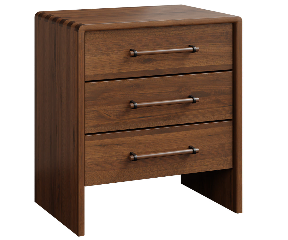 Amish Ashton Three Drawer Nightstand
