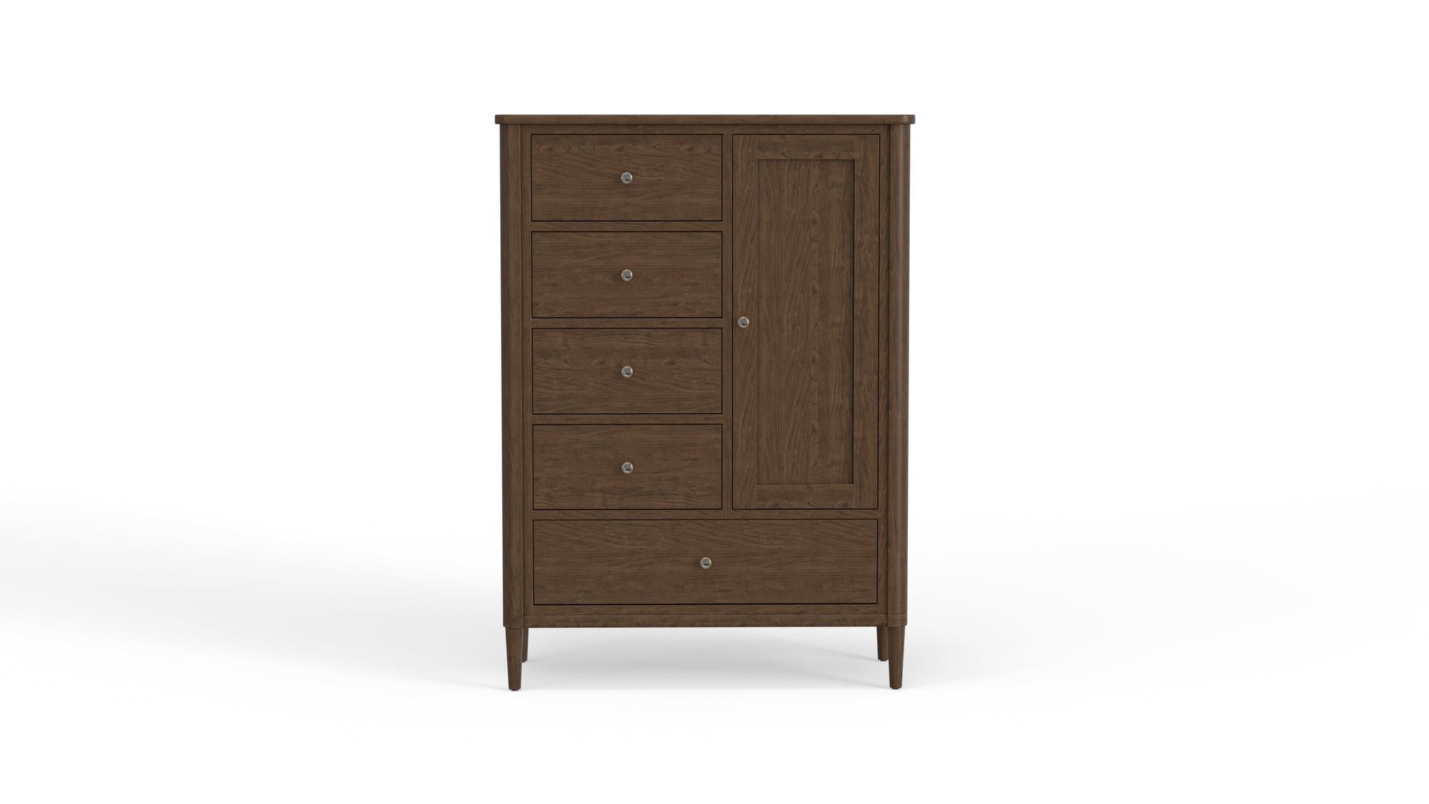 Amish Stamford Five Drawer One Door Gentlemens Chest-Chest-The Amish House