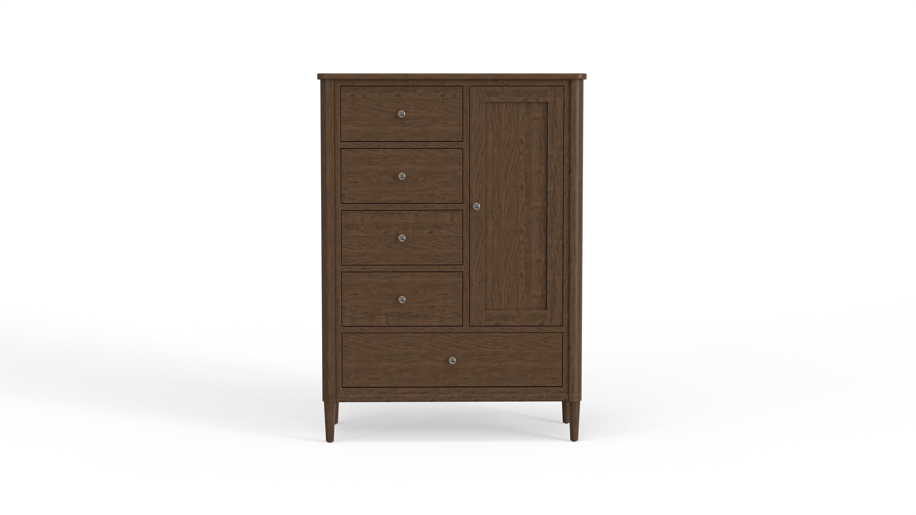 Amish Stamford Five Drawer One Door Gentlemens Chest