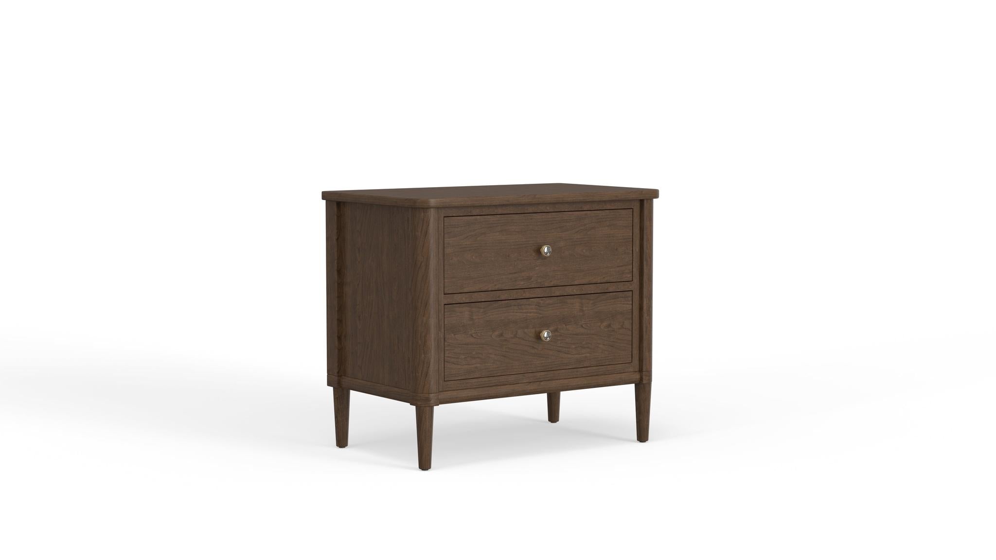 Amish Stamford Two Drawer Bedside Chest FLR MDL-Chest-The Amish House
