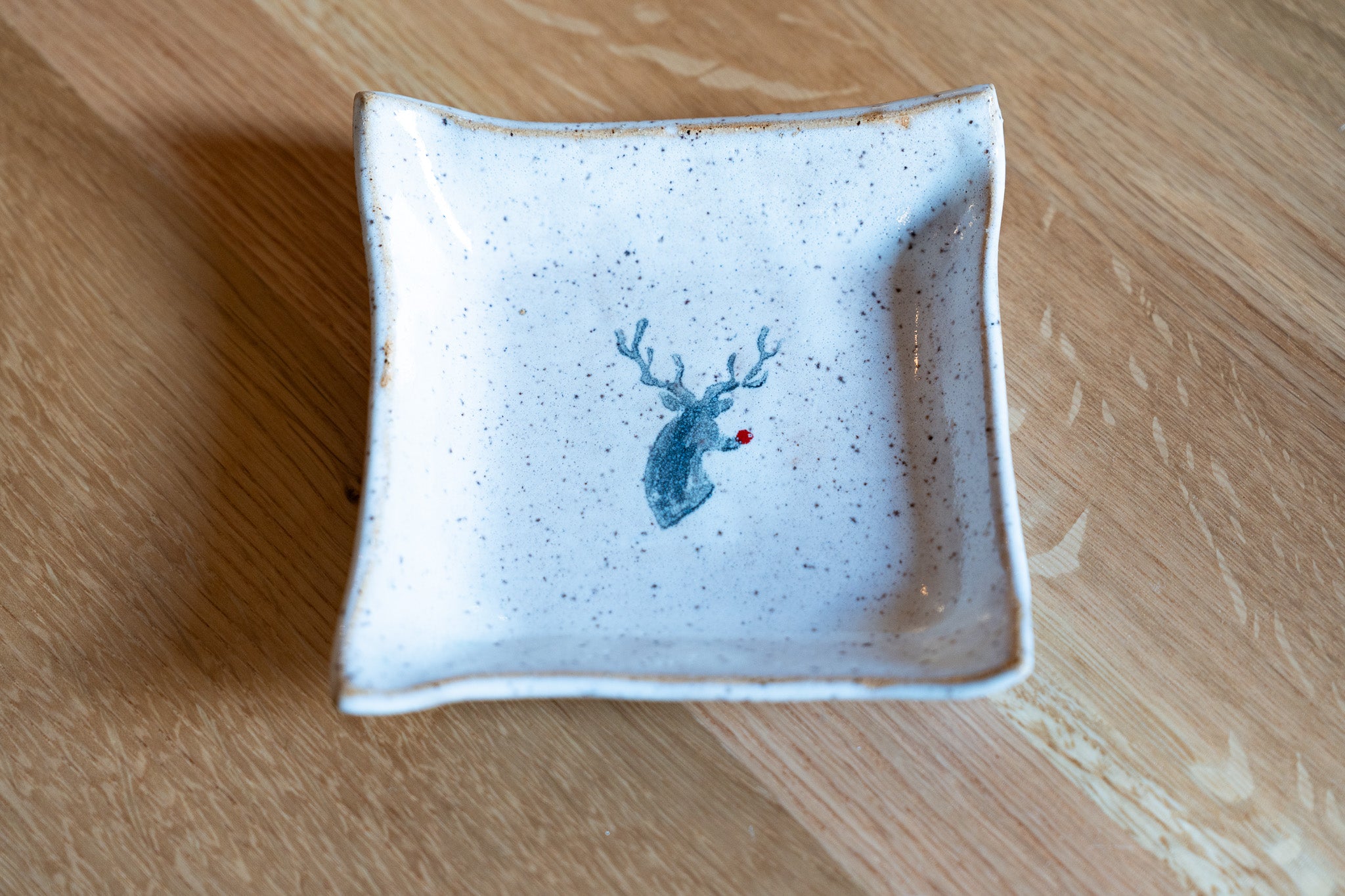 Holiday Mini Square Dish - Reindeer