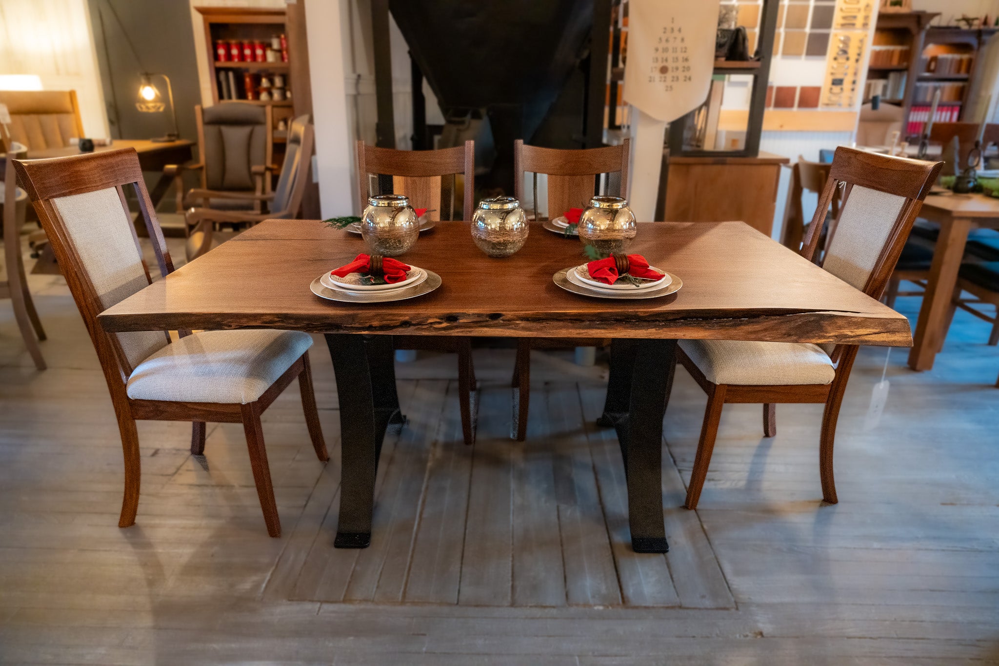 Rustic Walnut Live Edge Dining Collection