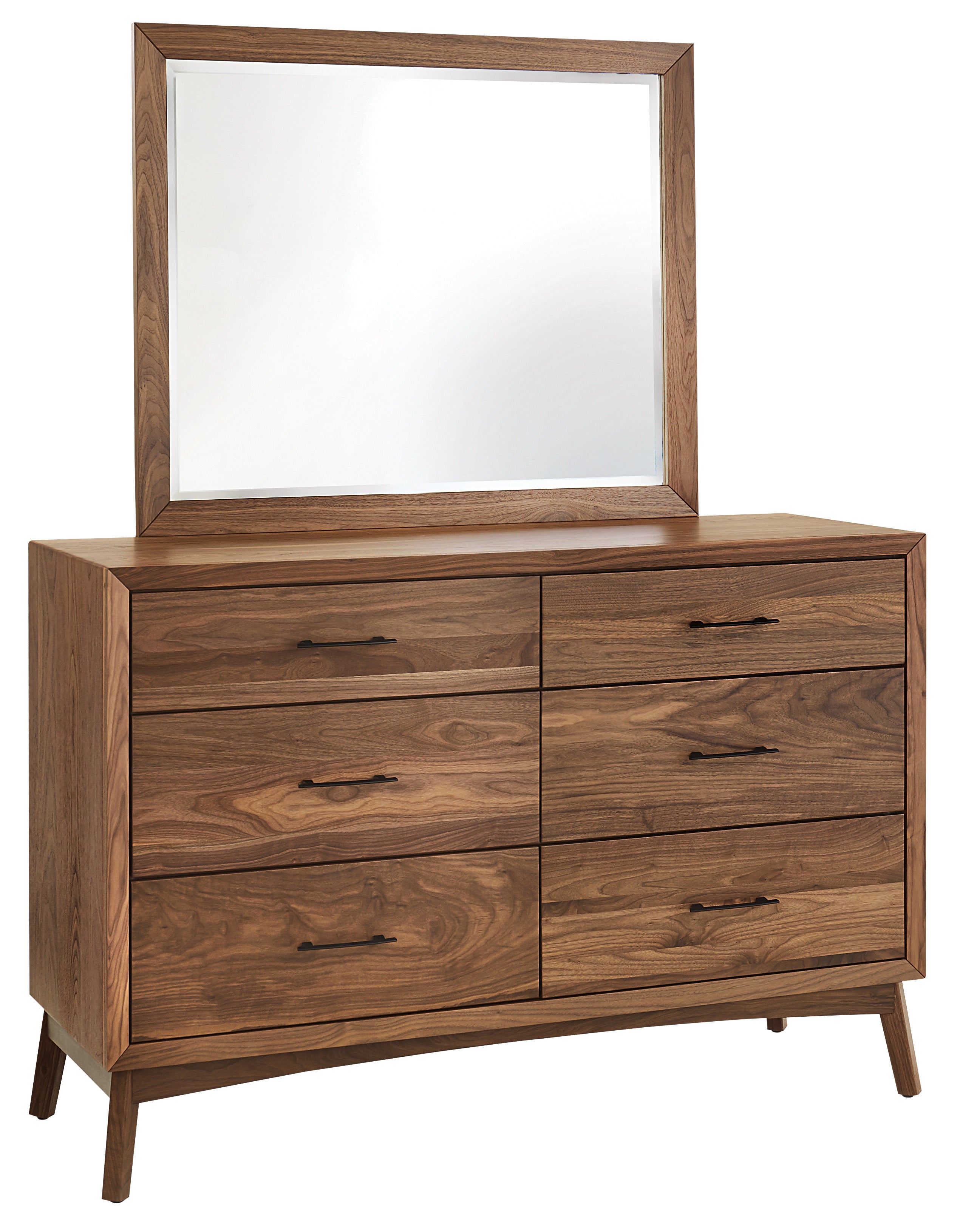  The amish tucson dresser shown in walnut with a natural stain