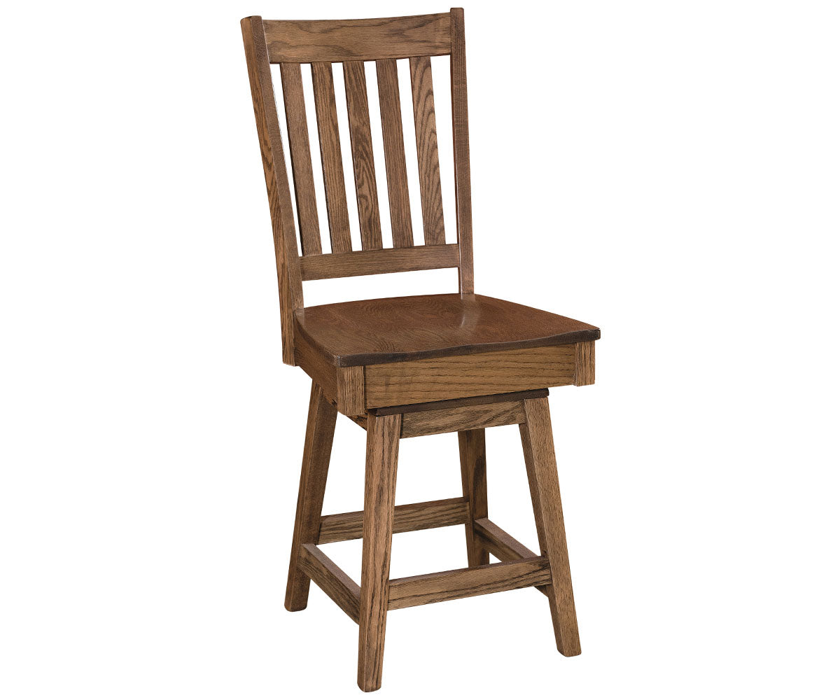 Amish Winnfield Swivel Bar Stool