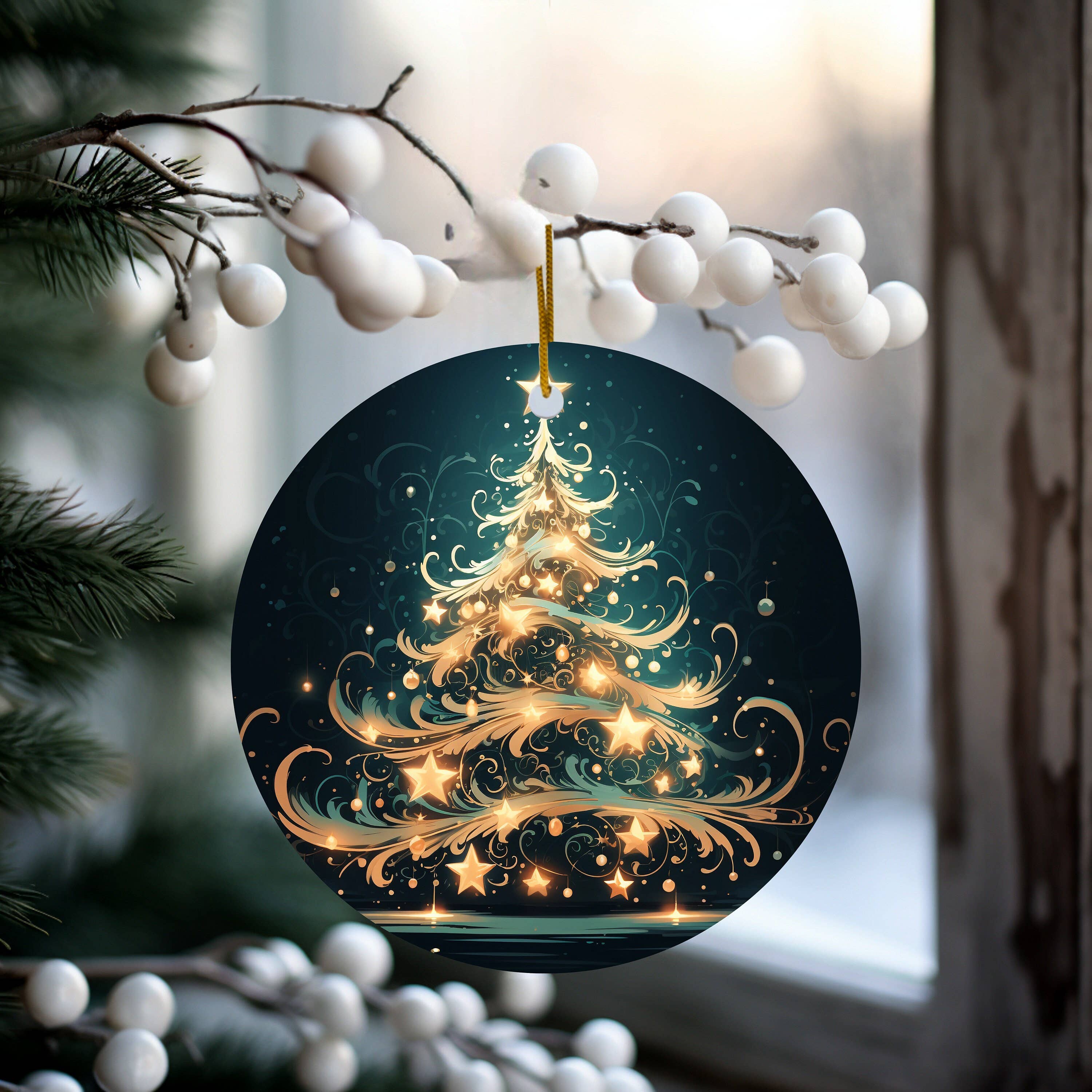 Teal & Gold Holiday Ornament - Thumbnail 5
