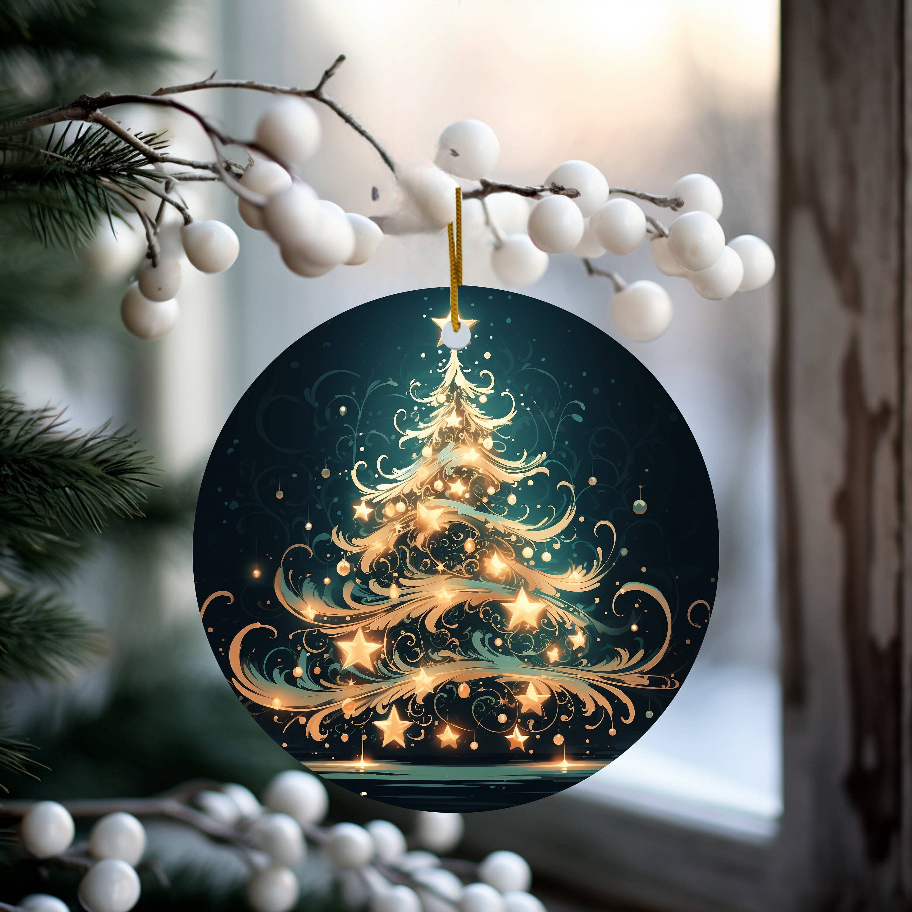 Teal & Gold Holiday Ornament - Thumbnail 2