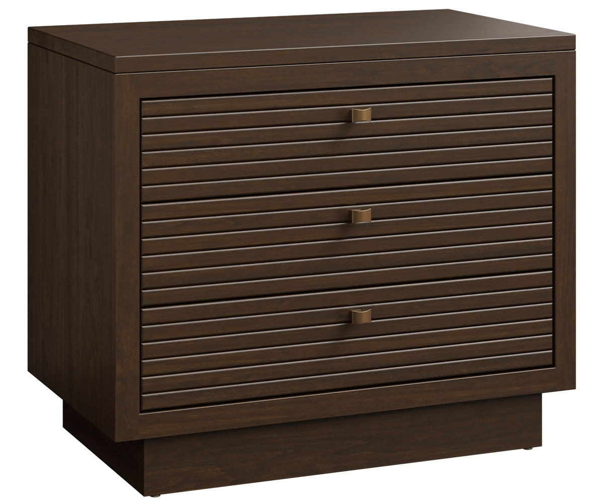 Amish Bradenton Three Drawer Bedside Chest