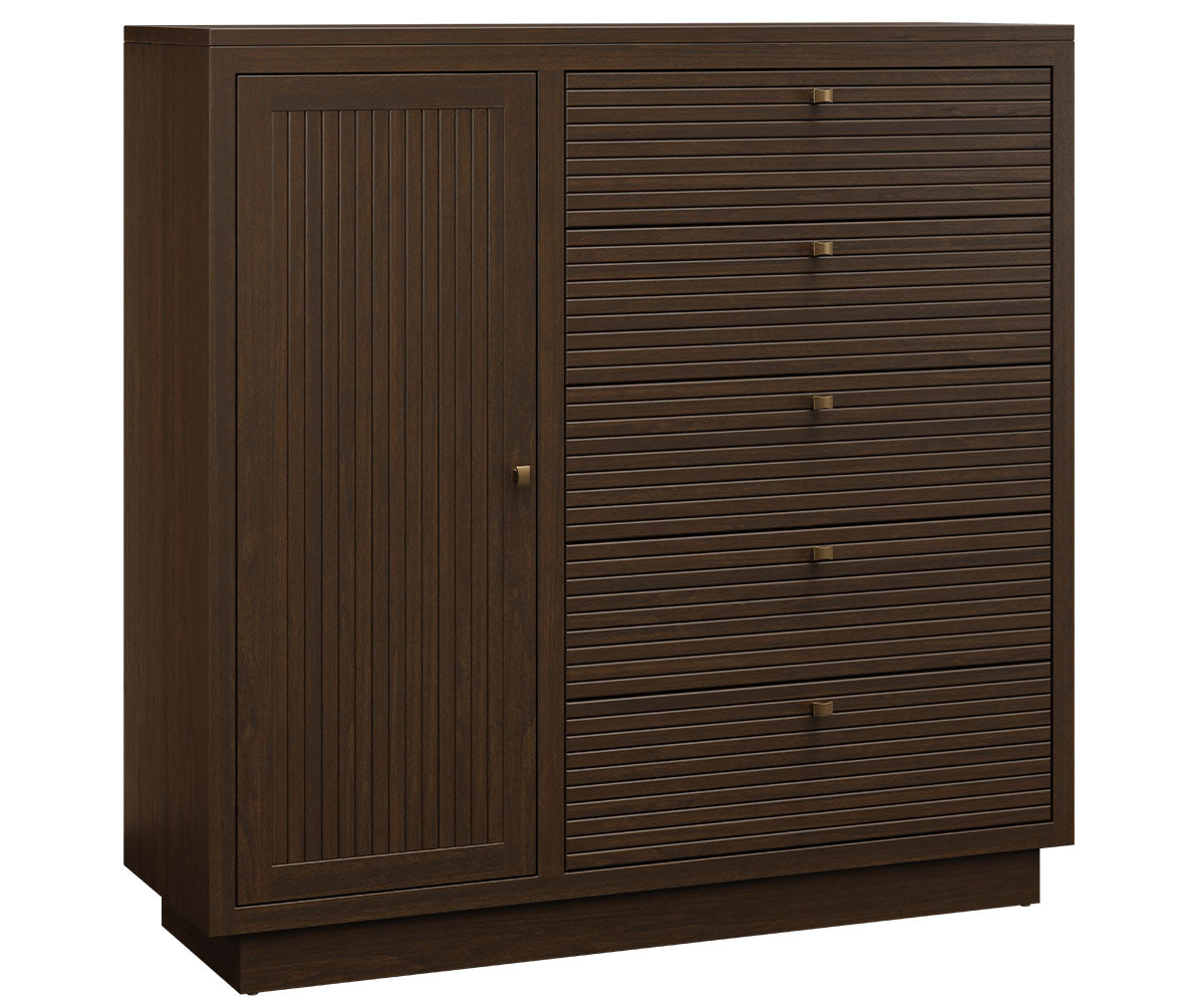 Amish Bradenton Five Drawer One Door Gentlemans Chest