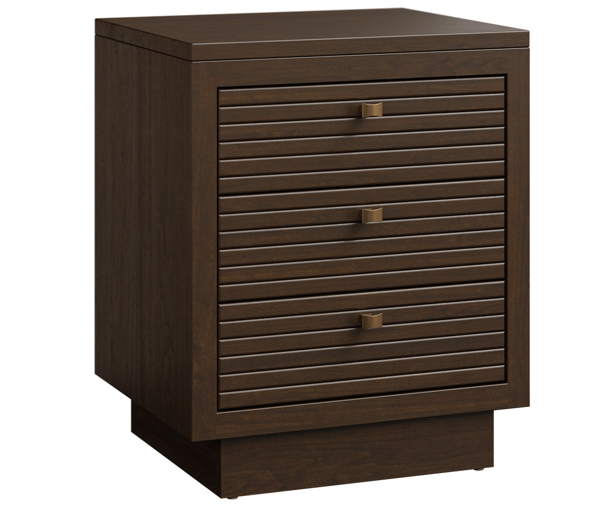 Amish Bradenton Three Drawer Nightstand