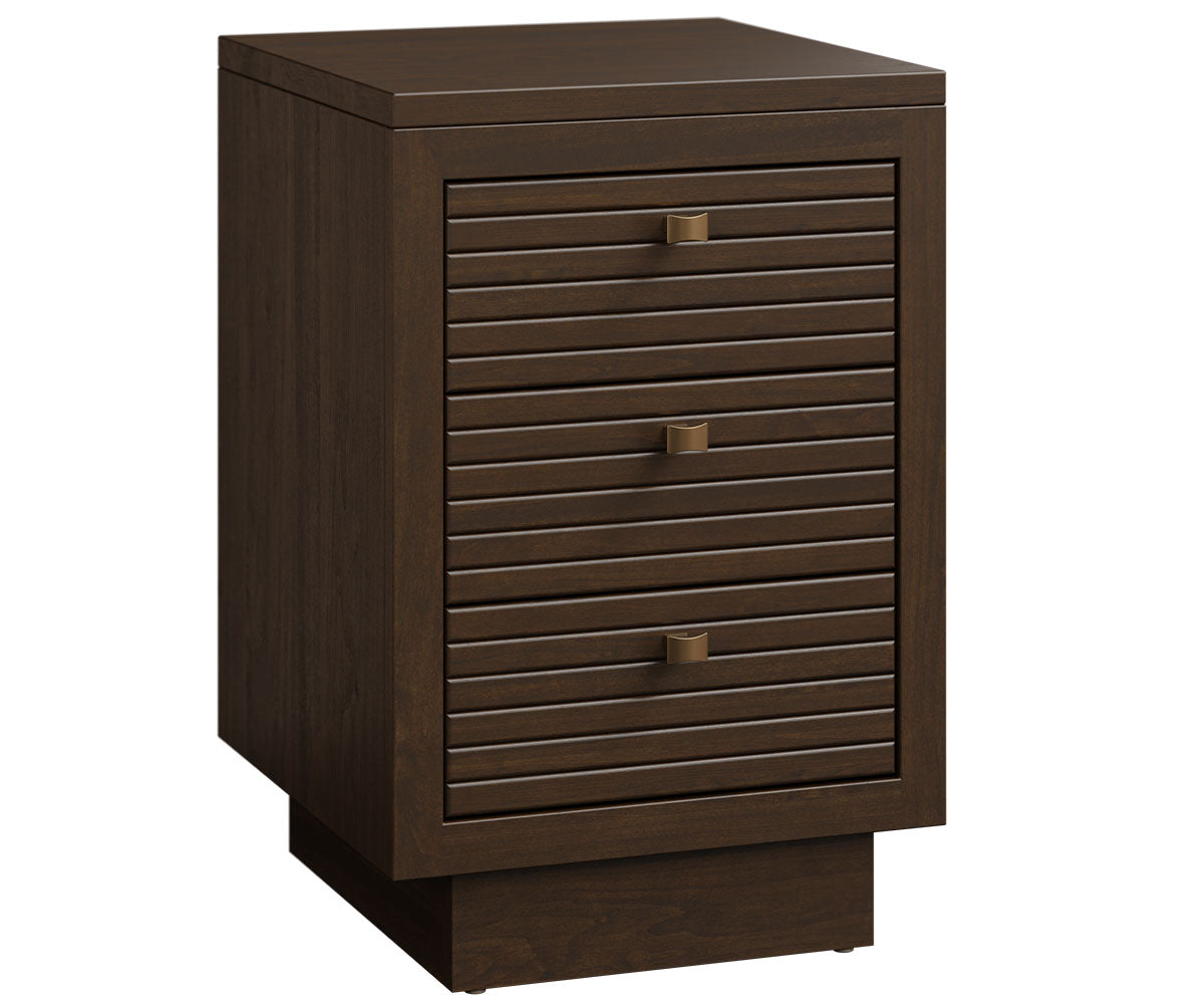 Amish Bradenton Three Drawer Nightstand