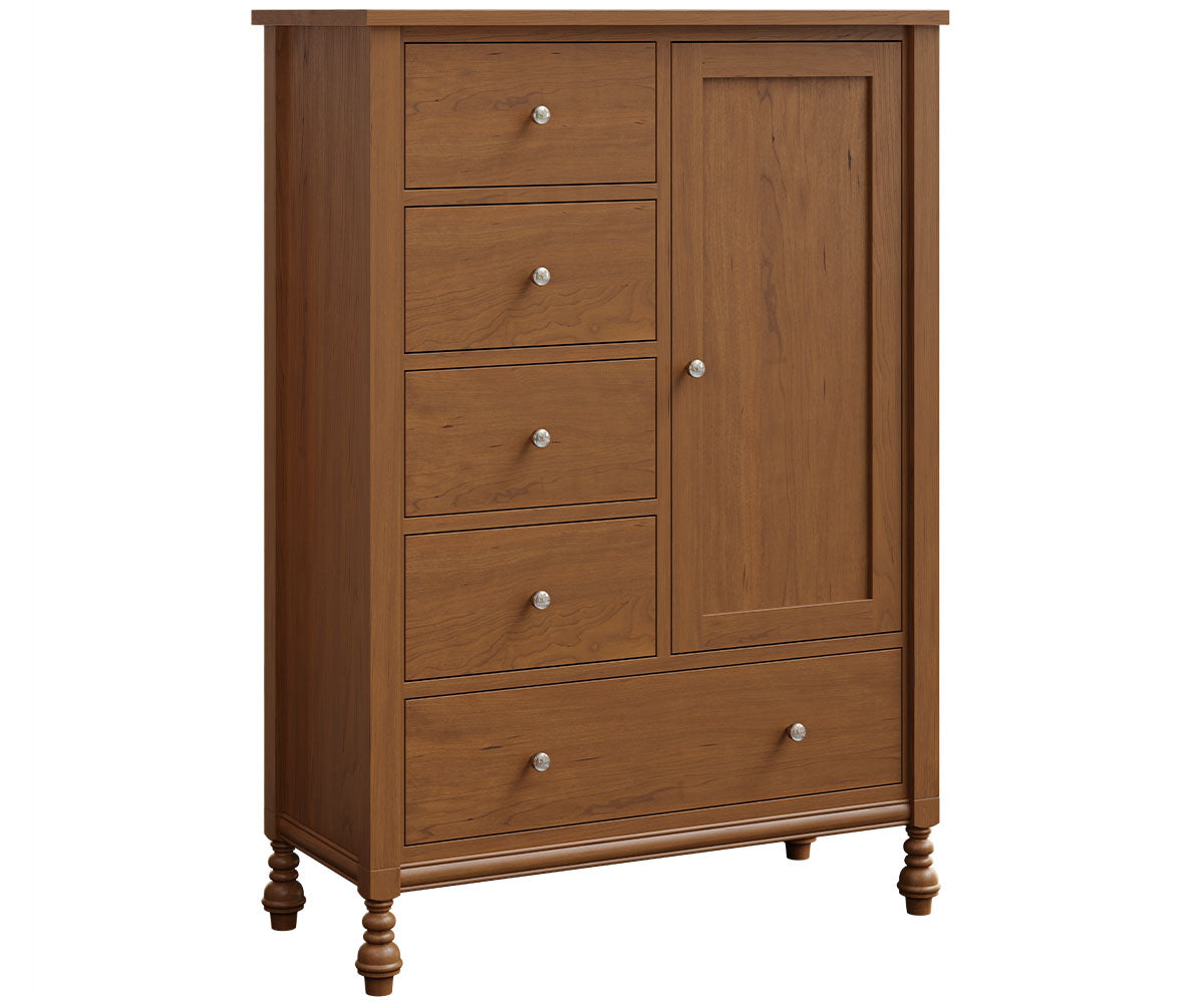 Amish St. Augustine Five Drawer One Door Gentlemans Chest-Chest-The Amish House