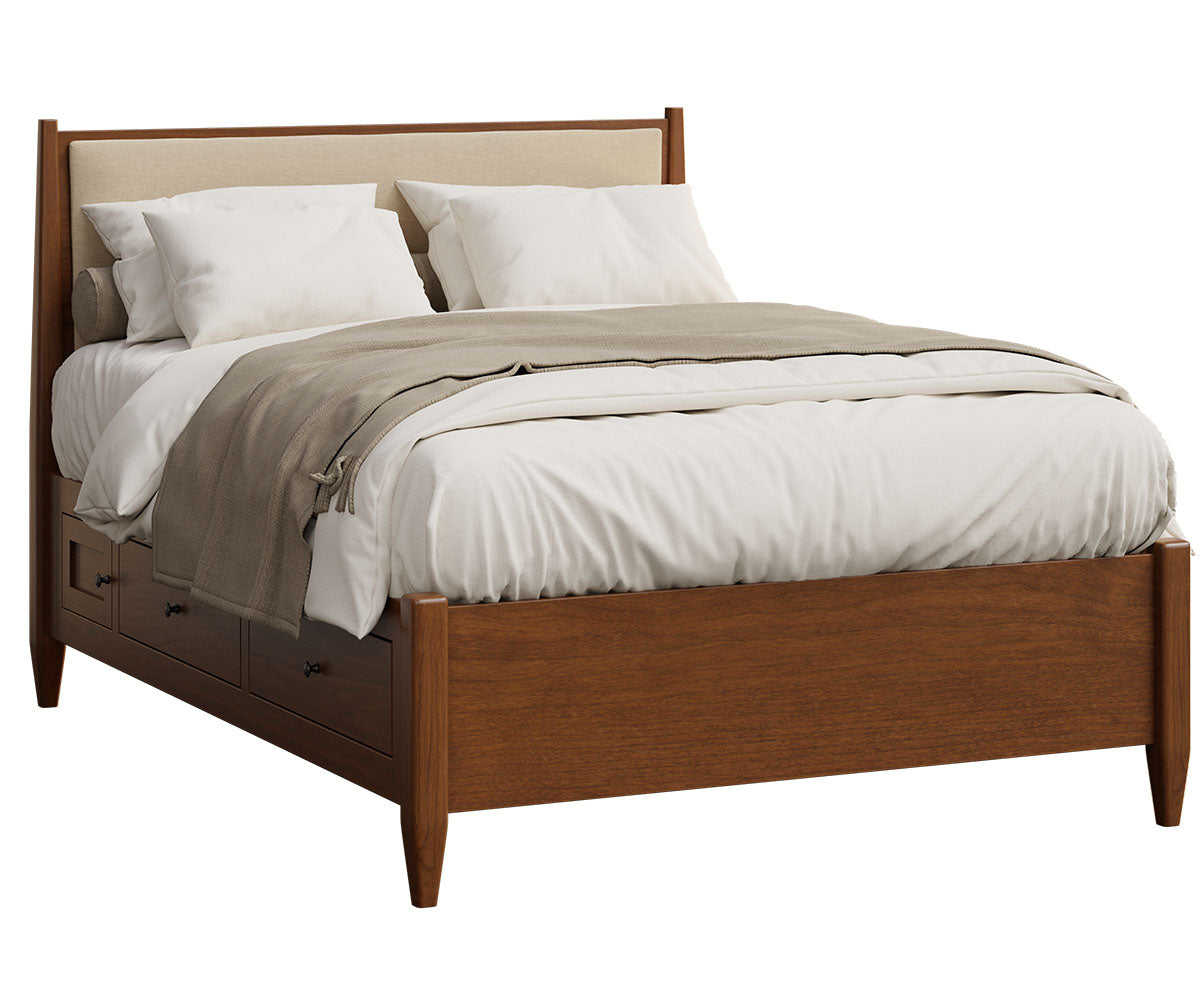 Amish Nantucket Bed With Side Storage