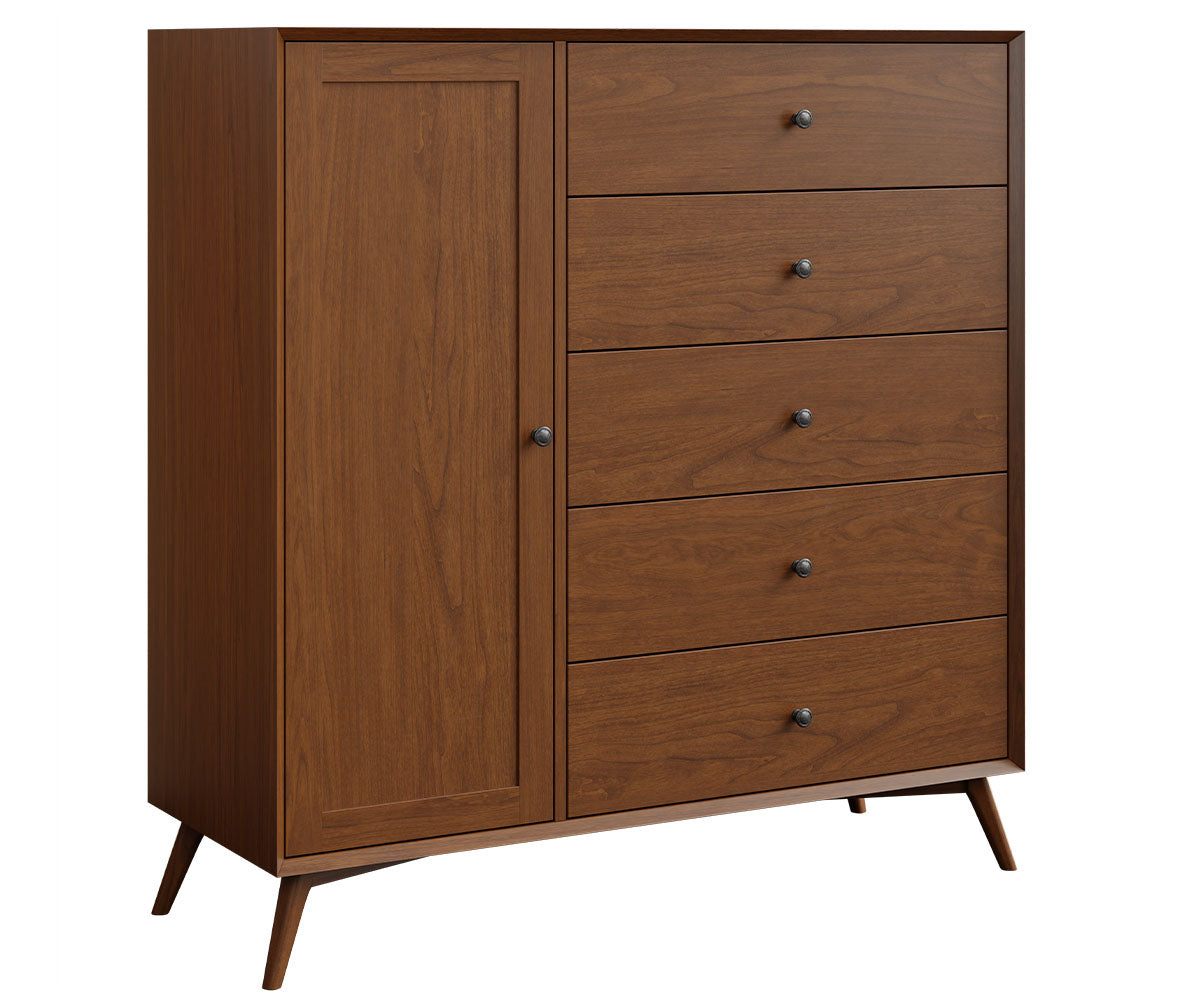 Amish Nantucket Five Drawer One Door Gentlemen's Chest-Chest-The Amish House