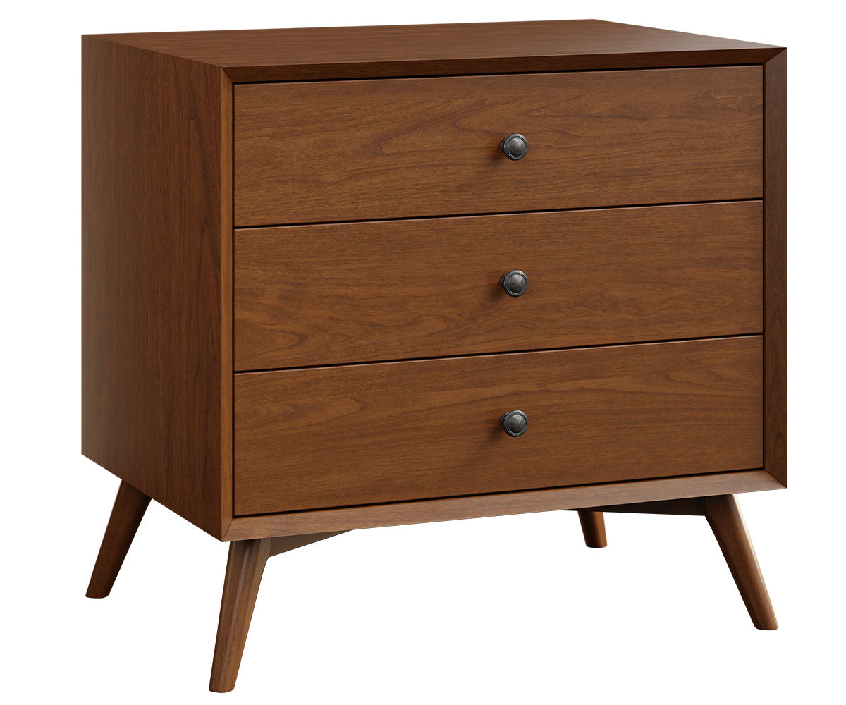 Amish Nantucket Three Drawer Bedside Chest-Chest-The Amish House