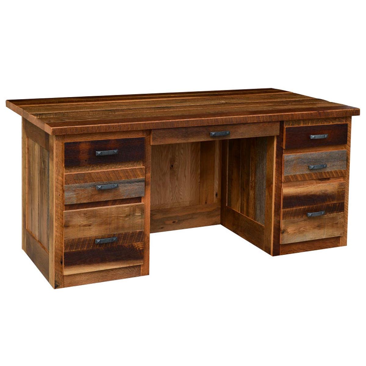 Amish Barnwood Kneehole Desk