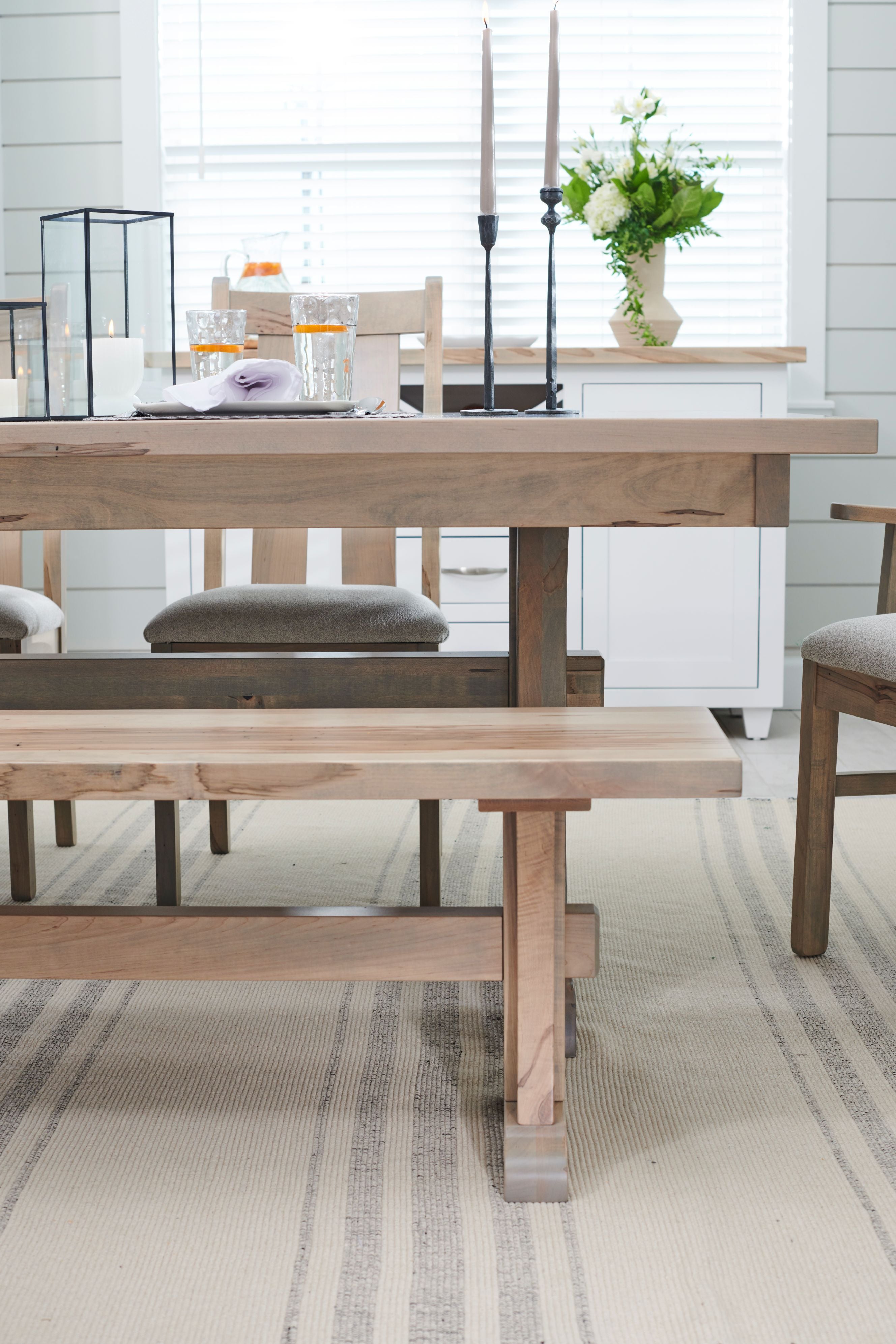 Amish Victorian Eight Drawers L Desk with Four Doors Hutch Top