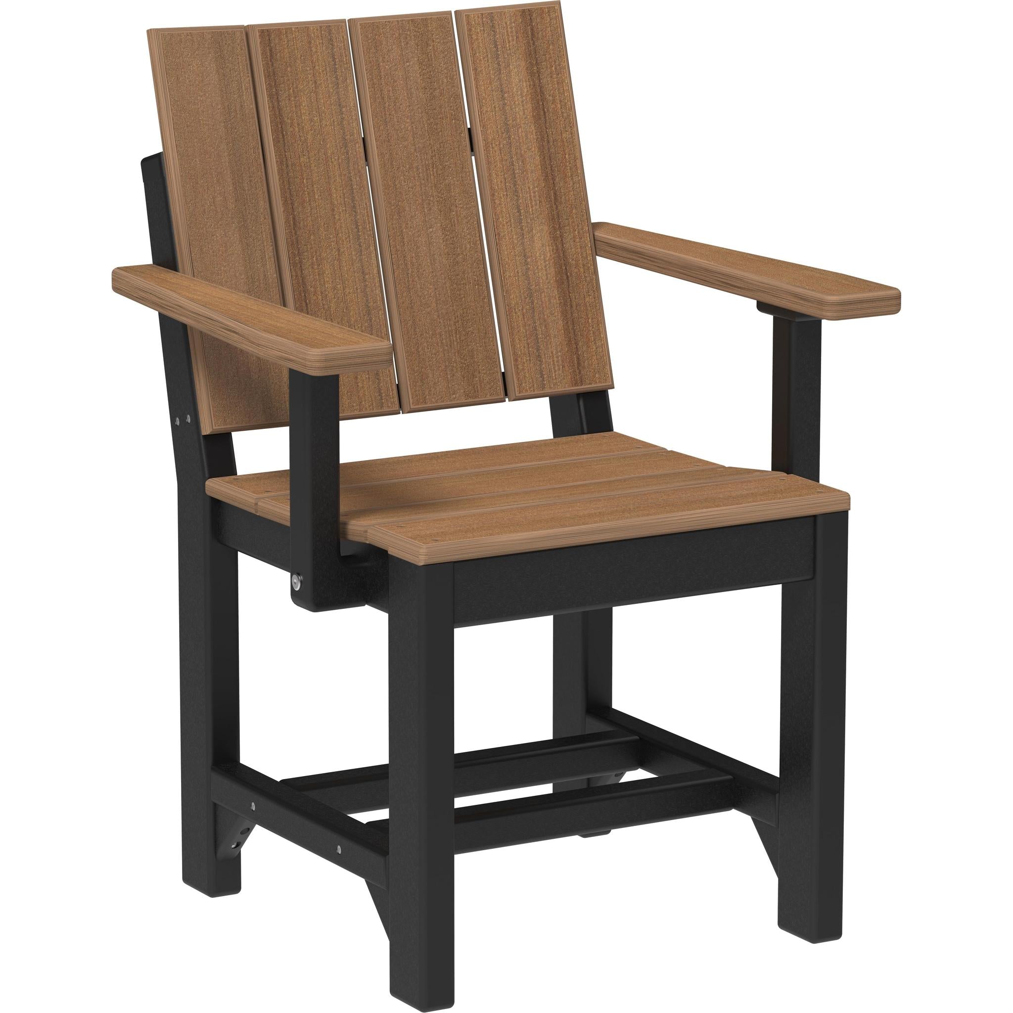 Urban Arm Chair-Outdoor Chairs-Antique Mahogany & Black-Dining Height-The Amish House
