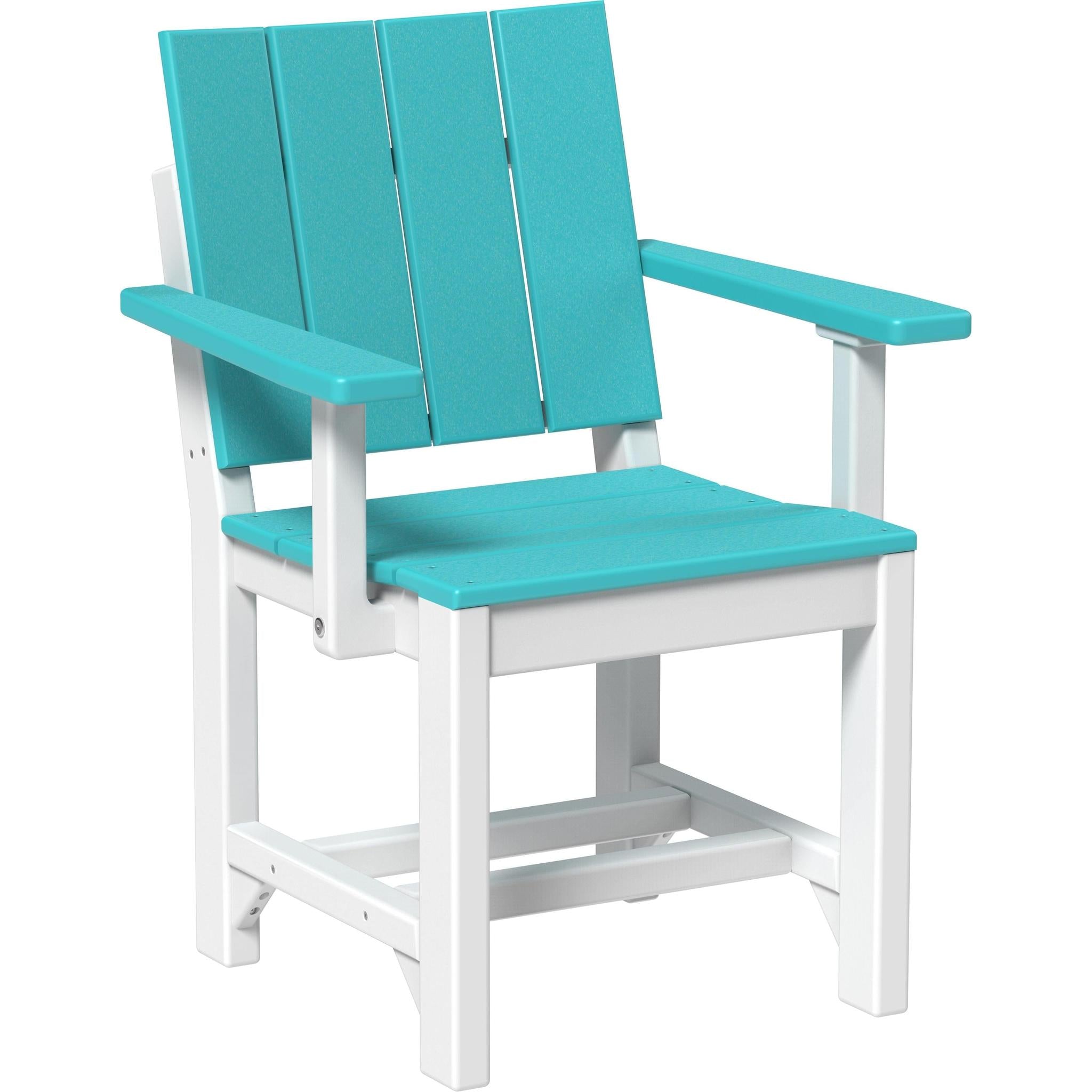 Urban Arm Chair-Outdoor Chairs-Aruba Blue & White-Dining Height-The Amish House