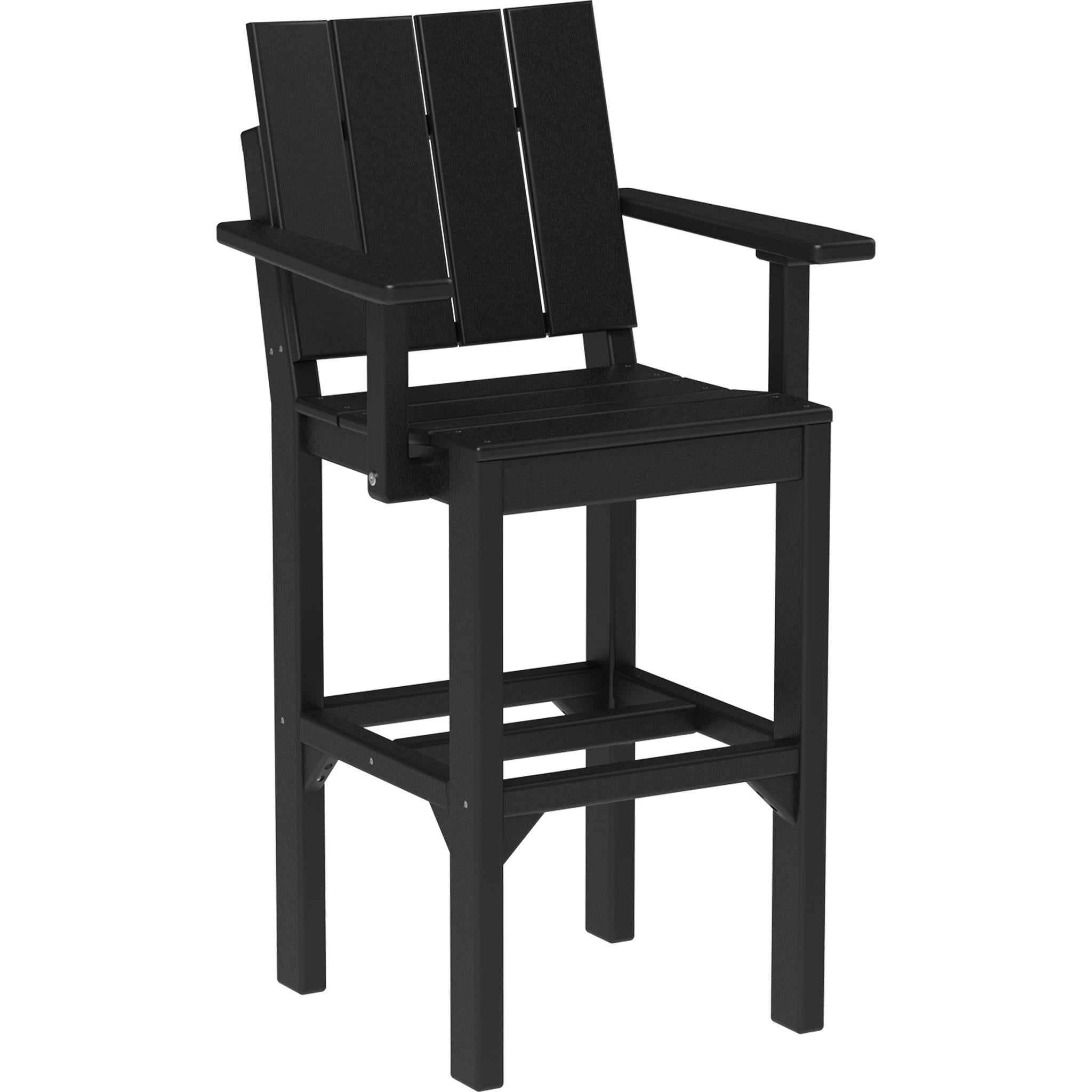Urban Arm Chair-Outdoor Chairs-Black-Bar Height-The Amish House