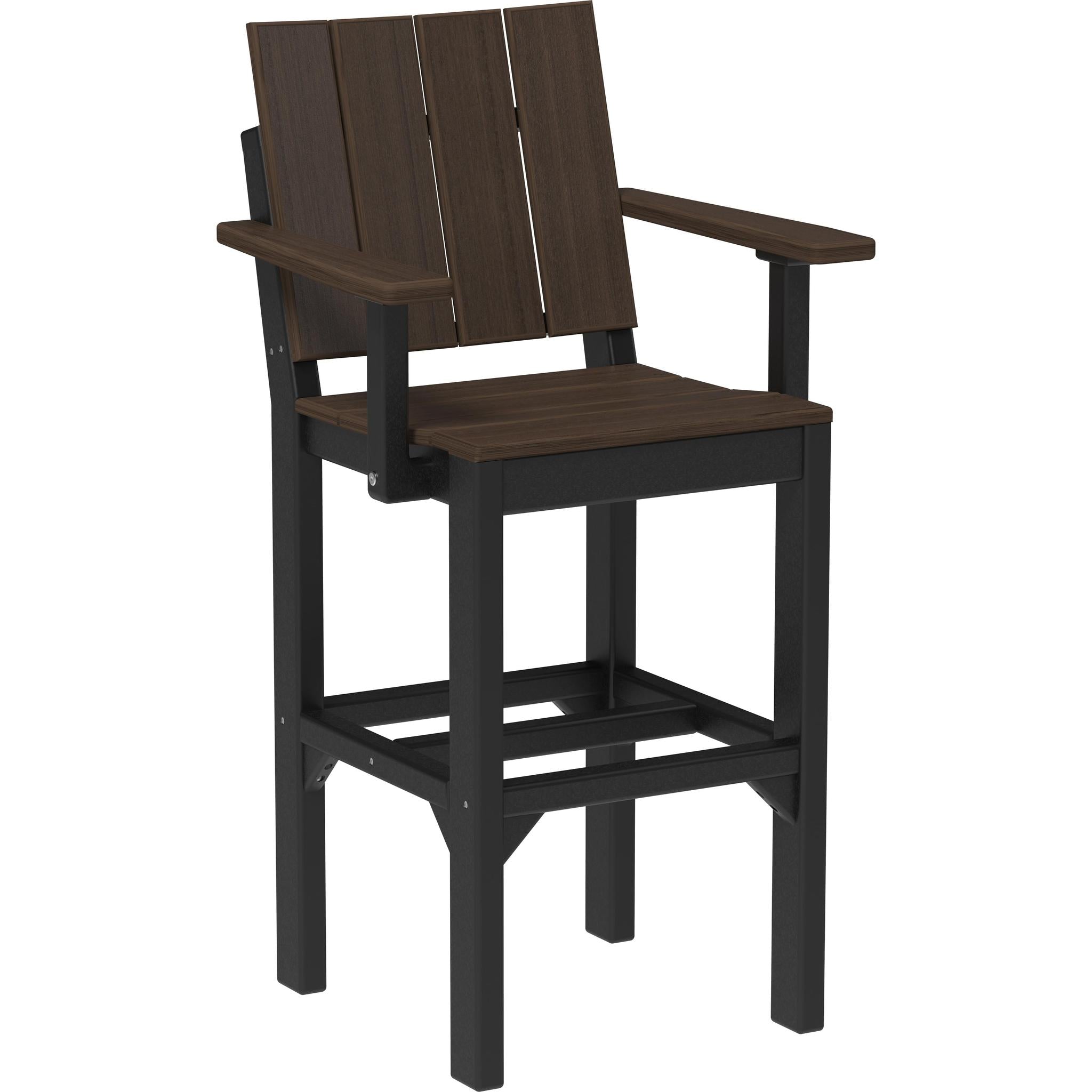 Urban Arm Chair-Outdoor Chairs-Brazilian Walnut & Black-Bar Height-The Amish House