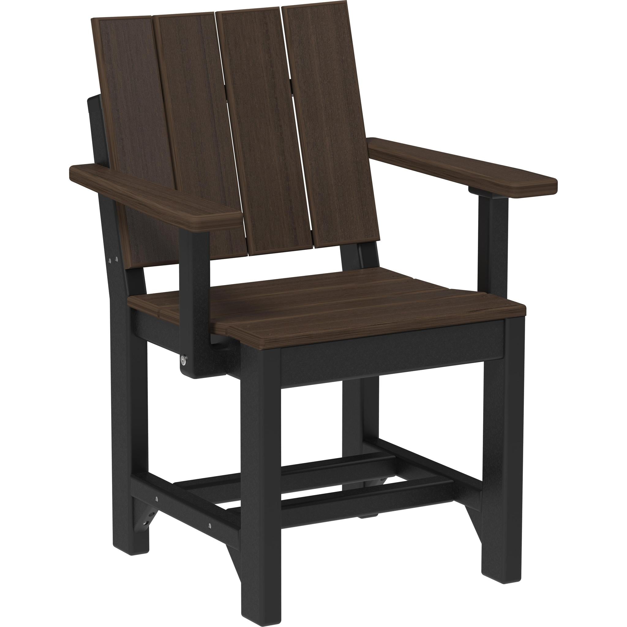 Urban Arm Chair-Outdoor Chairs-Brazilian Walnut & Black-Dining Height-The Amish House