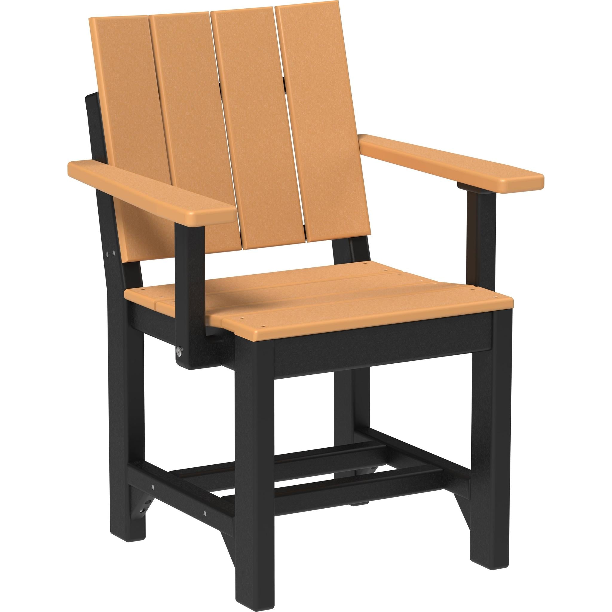 Urban Arm Chair-Outdoor Chairs-Cedar & Black-Dining Height-The Amish House