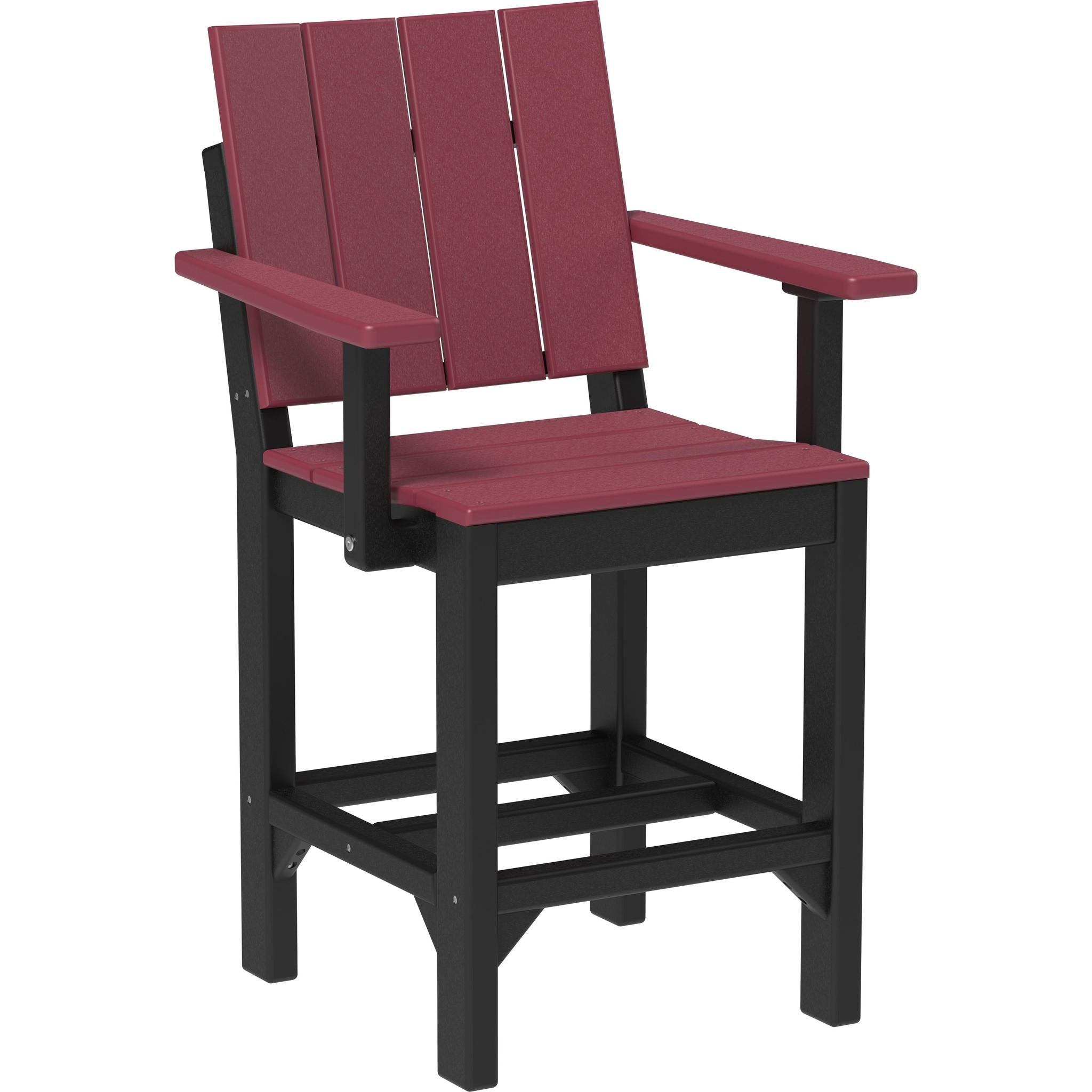 Urban Arm Chair-Outdoor Chairs-Cherrywood & Black-Counter Height-The Amish House