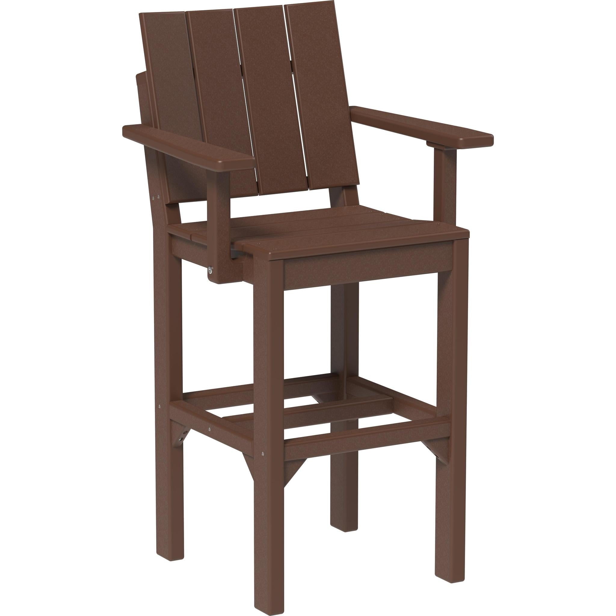 Urban Arm Chair-Outdoor Chairs-Chestnut Brown-Bar Height-The Amish House